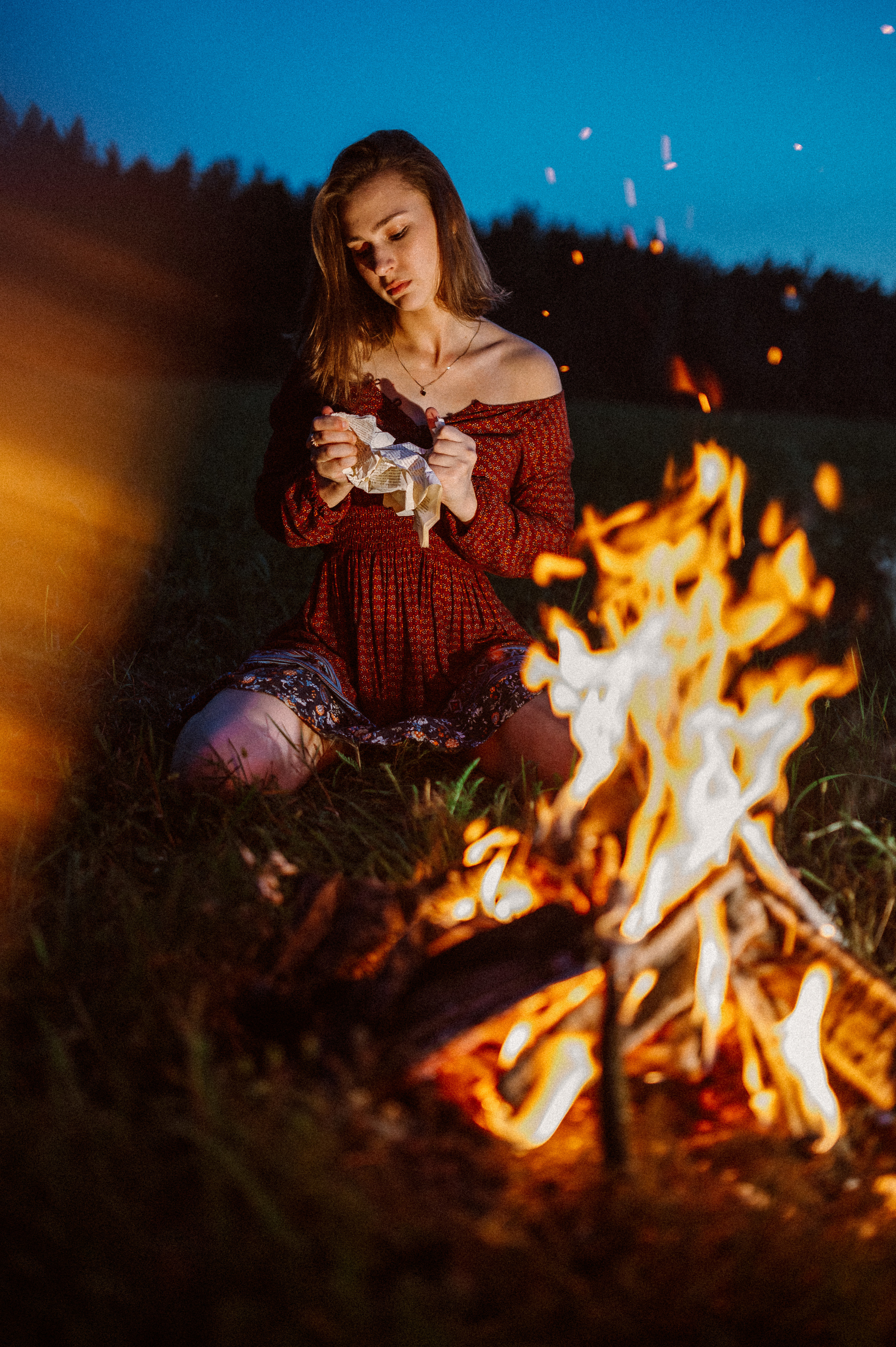 Фотосессия с огнем, Лина. Фотограф ПИТЕР СПБ Надежда Баранова