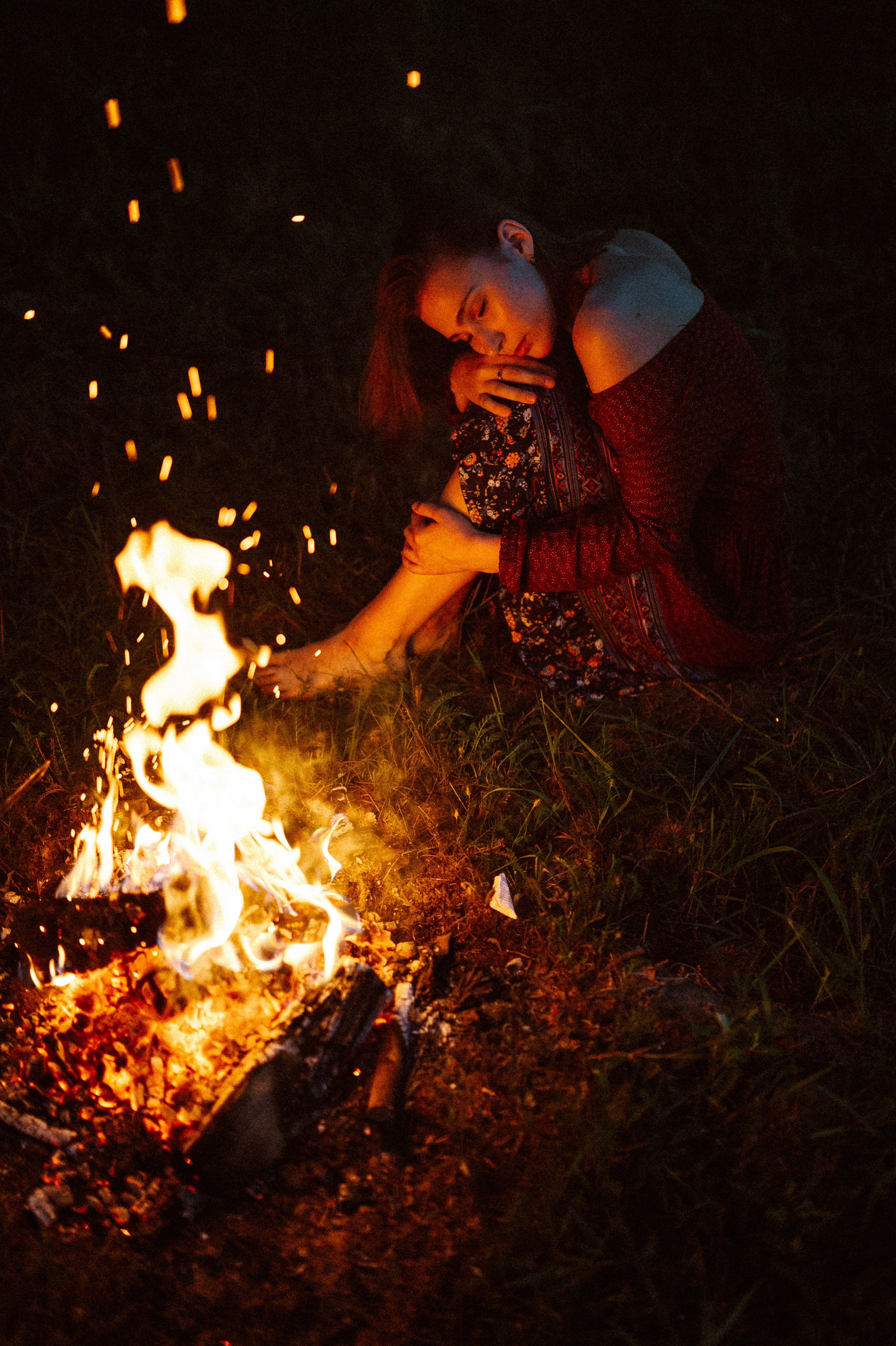 Фотосессия с огнем, Лина. Фотограф ПИТЕР СПБ Надежда Баранова