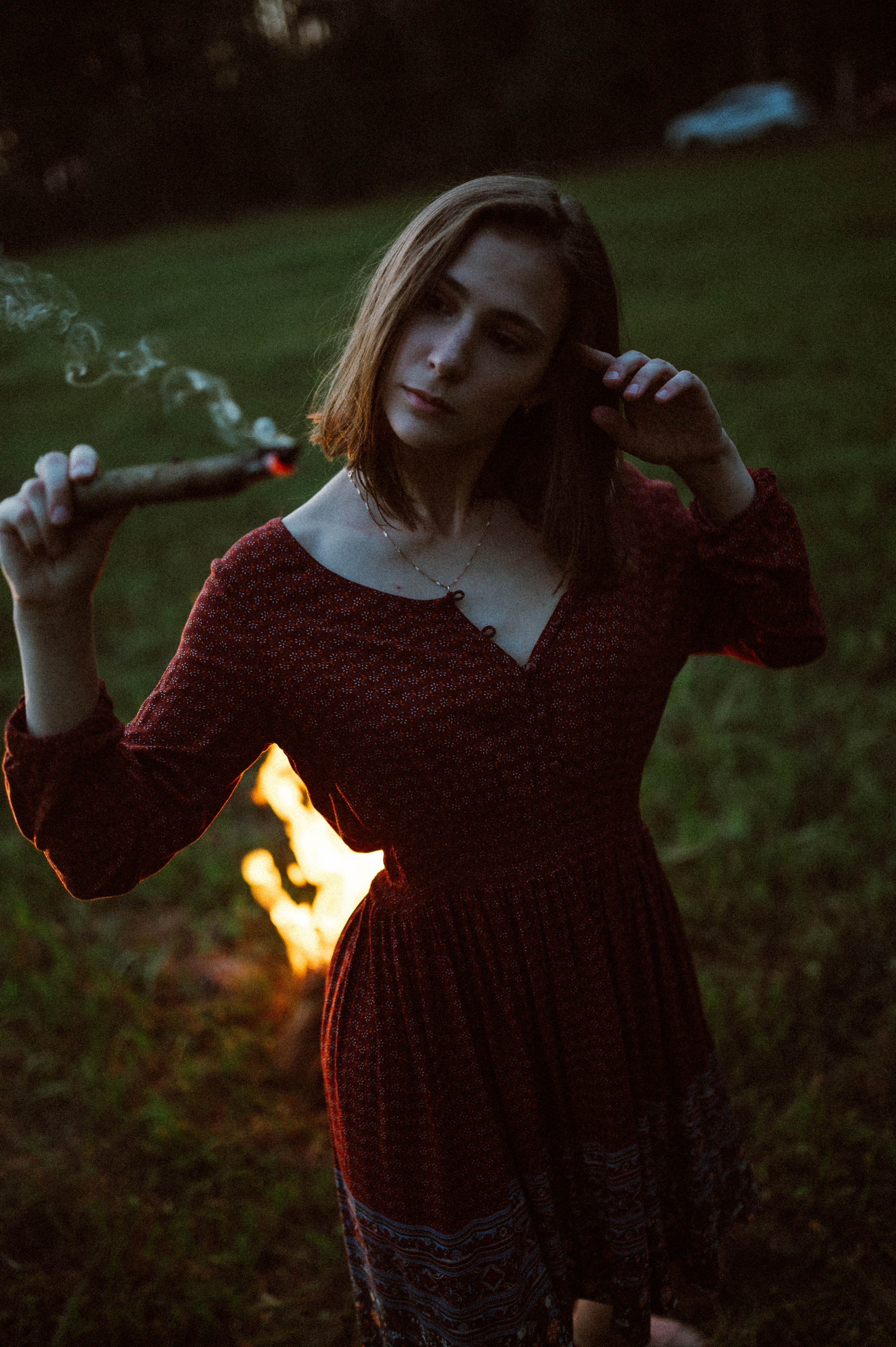 Фотосессия с огнем, Лина. Фотограф ПИТЕР СПБ Надежда Баранова