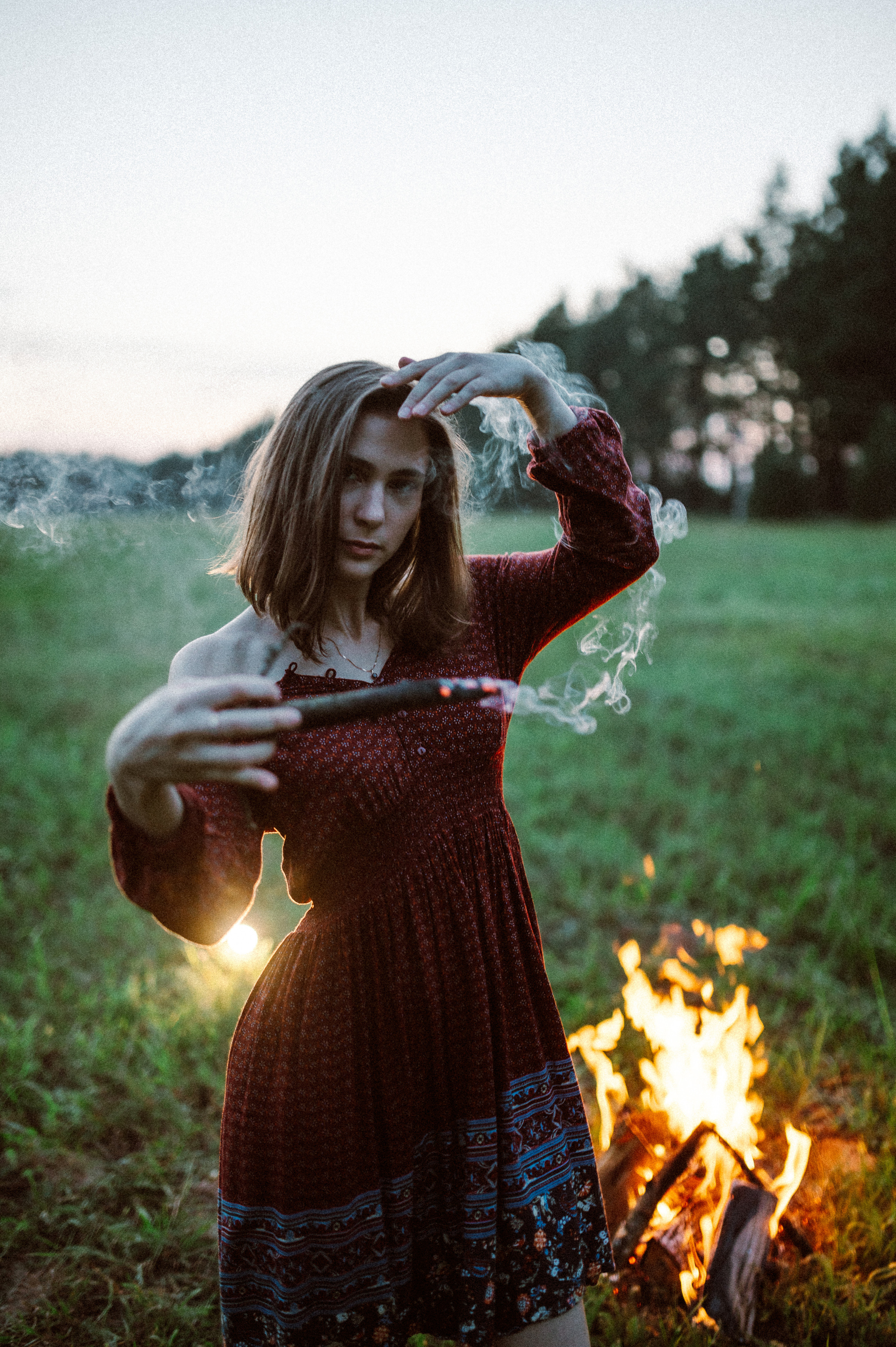 Фотосессия с огнем, Лина. Фотограф ПИТЕР СПБ Надежда Баранова