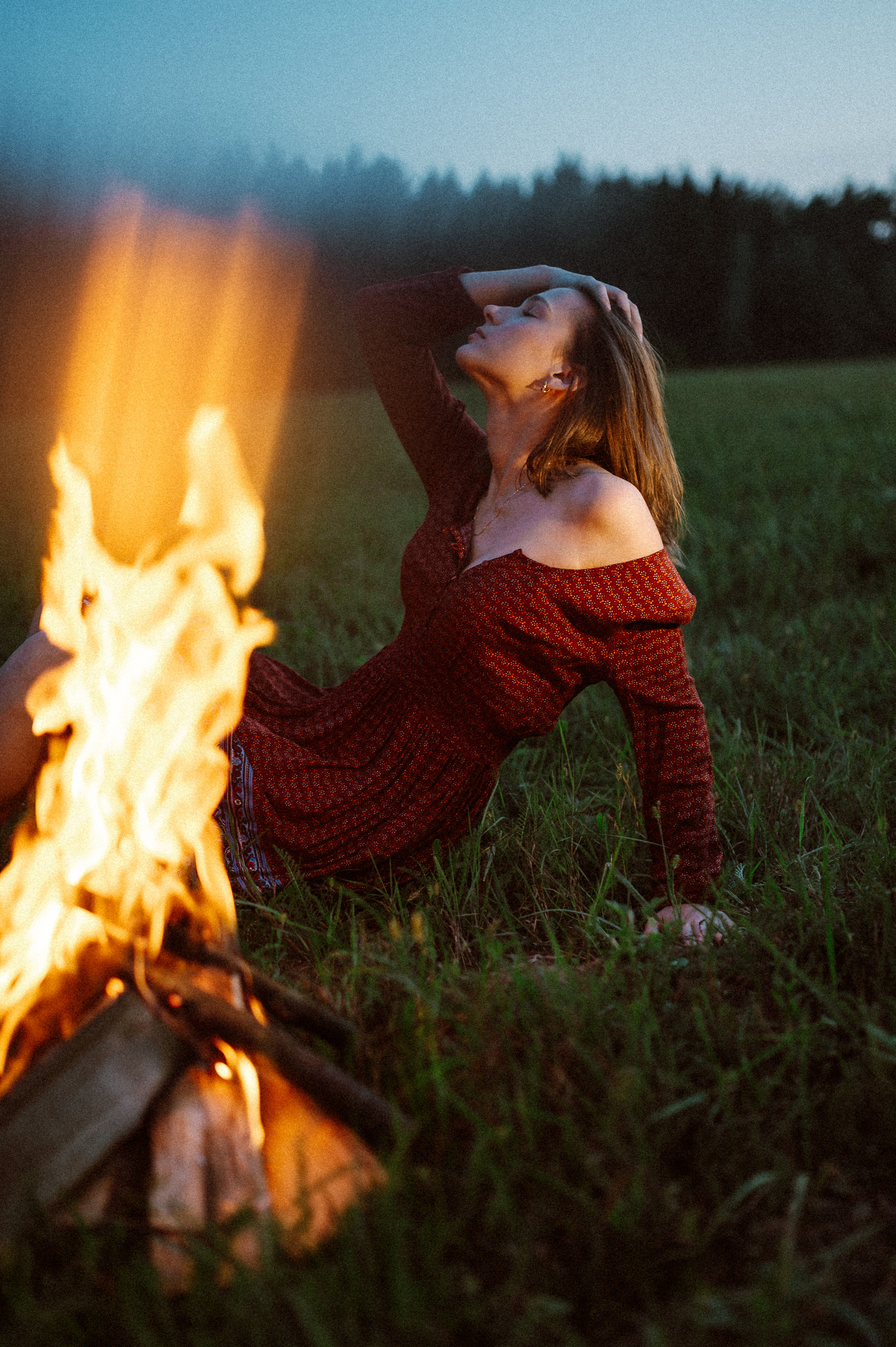 Фотосессия с огнем, Лина. Фотограф ПИТЕР СПБ Надежда Баранова