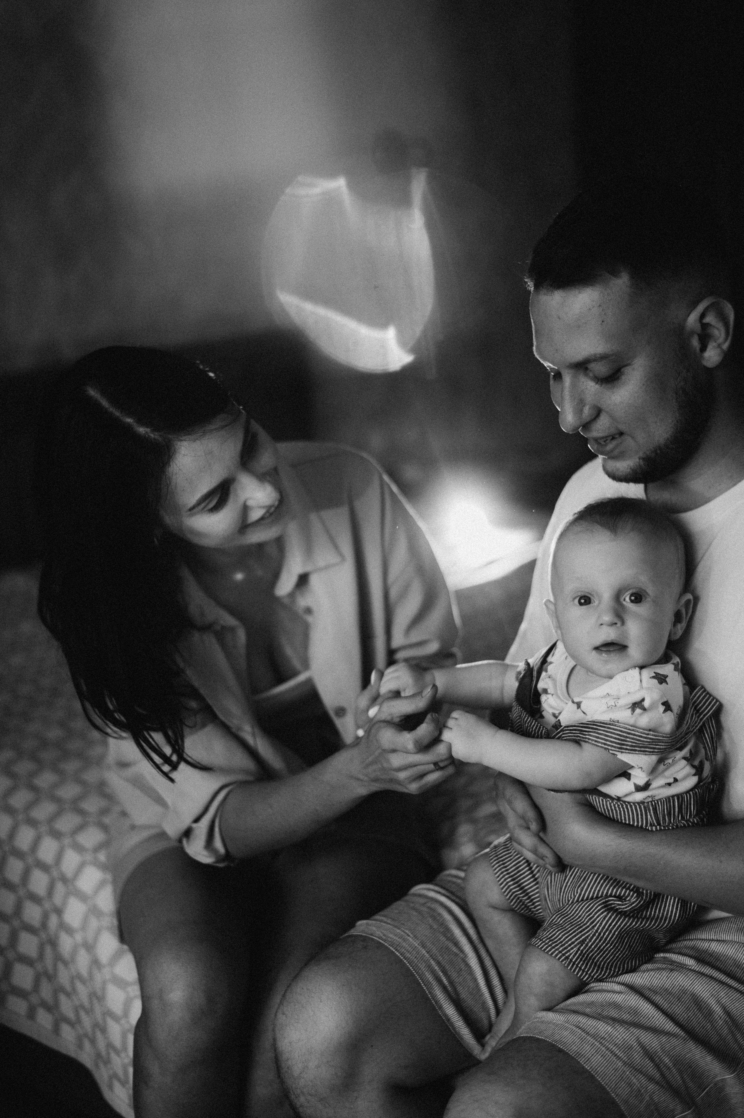 Катюша с семьей, домашняя фотосессия. Фотограф ПИТЕР СПБ Надежда Баранова