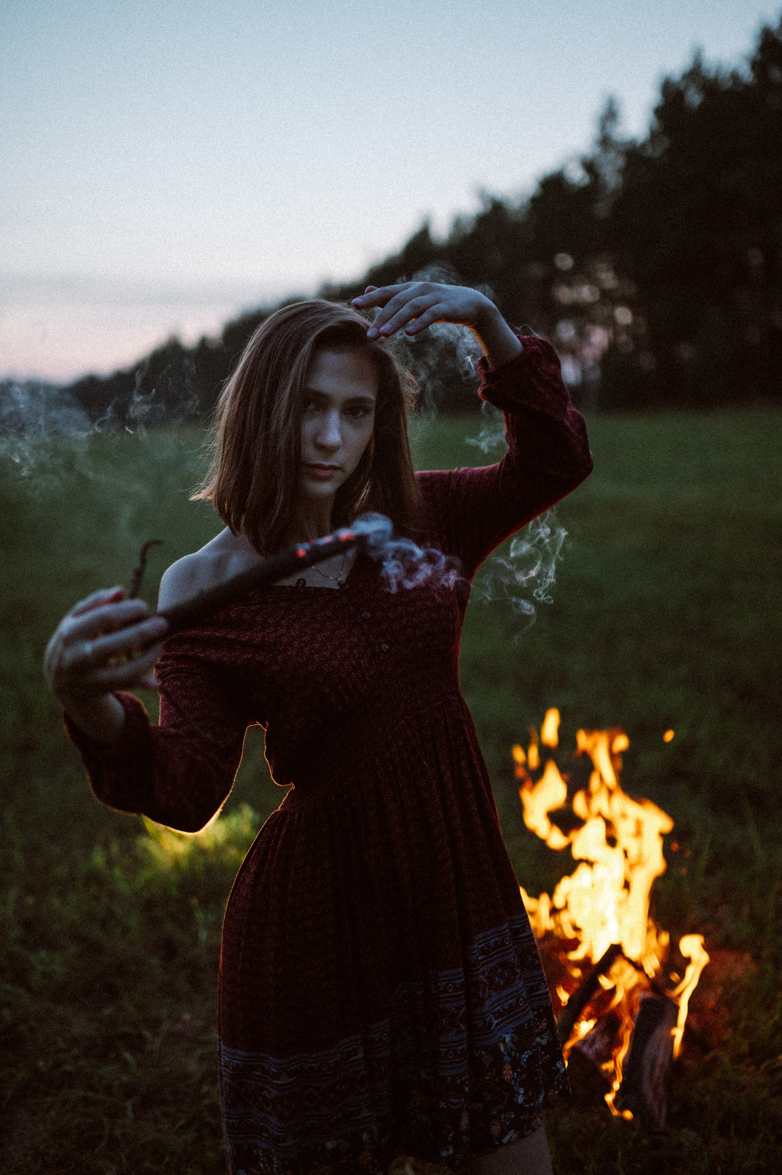 Фотосессия с огнем, Лина. Фотограф ПИТЕР СПБ Надежда Баранова