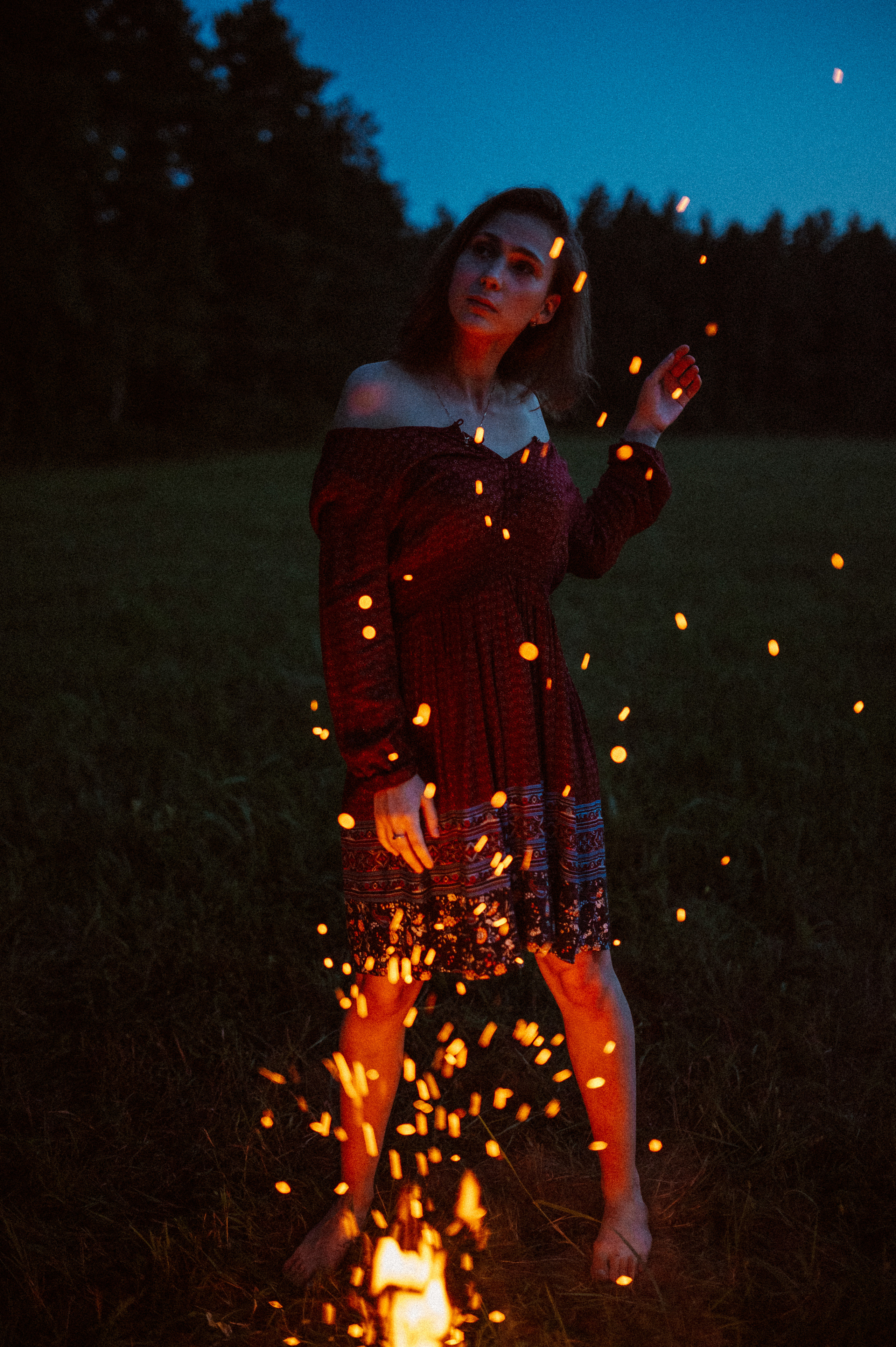 Фотосессия с огнем, Лина. Фотограф ПИТЕР СПБ Надежда Баранова