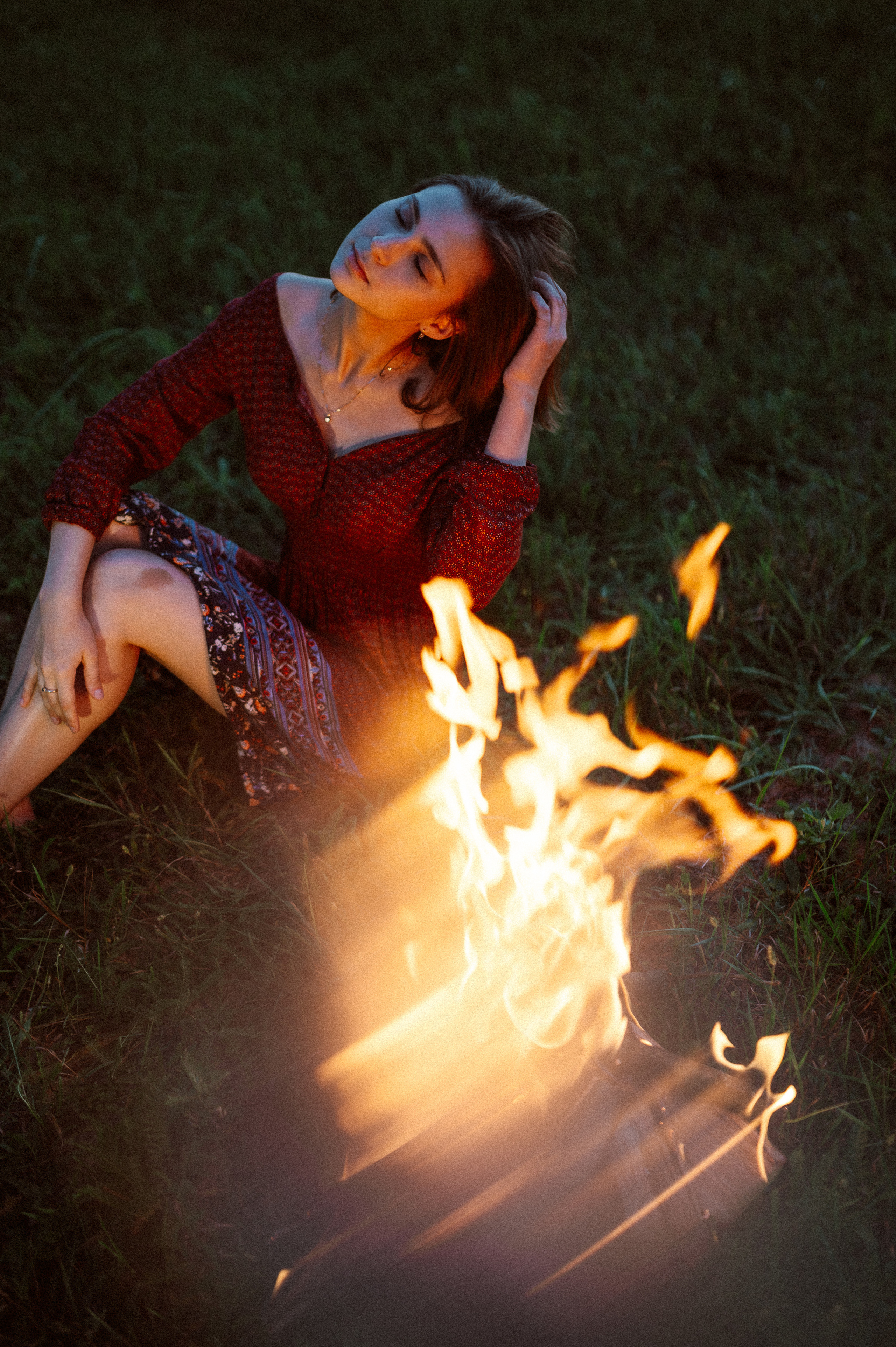 Фотосессия с огнем, Лина. Фотограф ПИТЕР СПБ Надежда Баранова