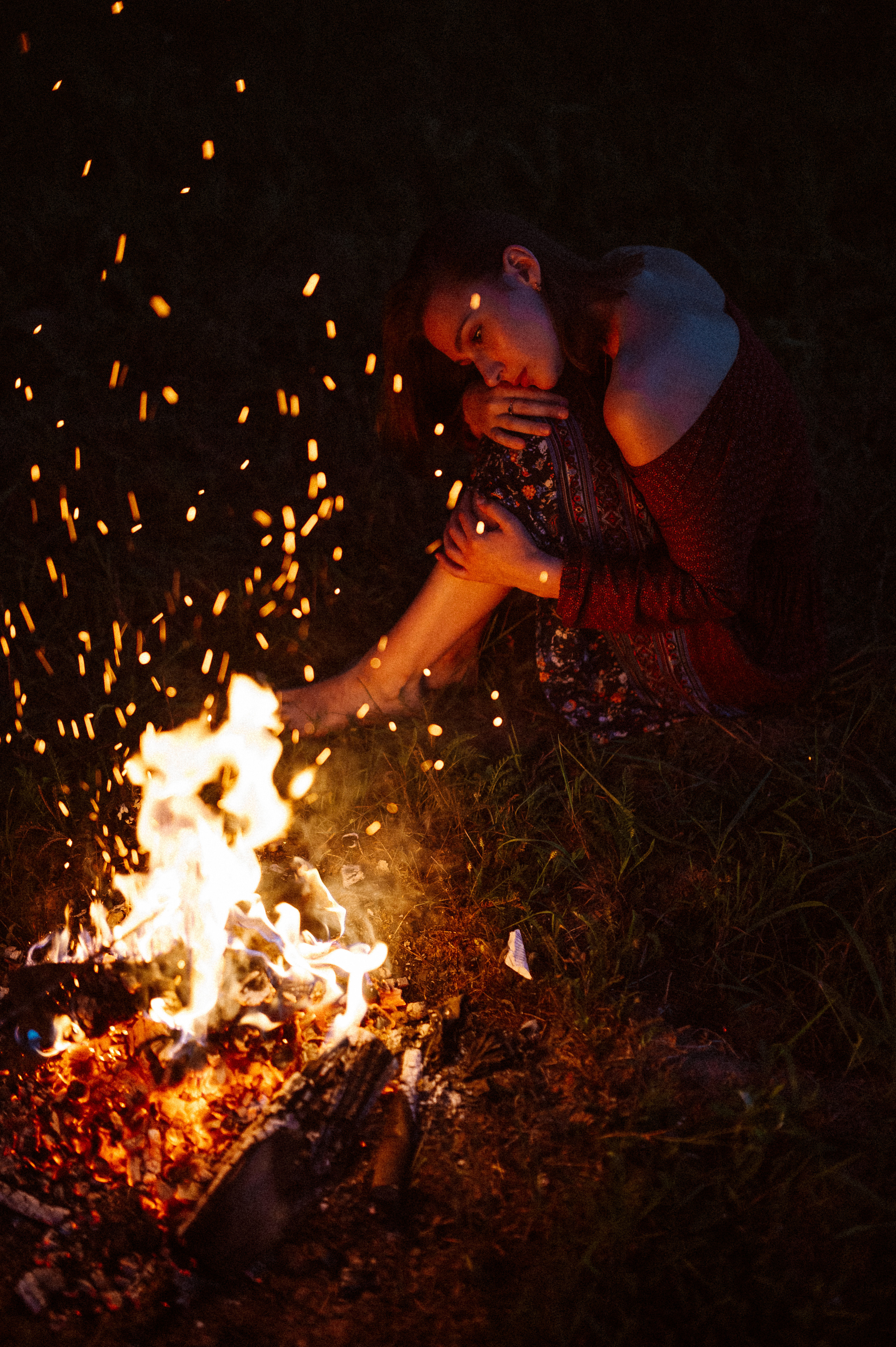 Фотосессия с огнем, Лина. Фотограф ПИТЕР СПБ Надежда Баранова