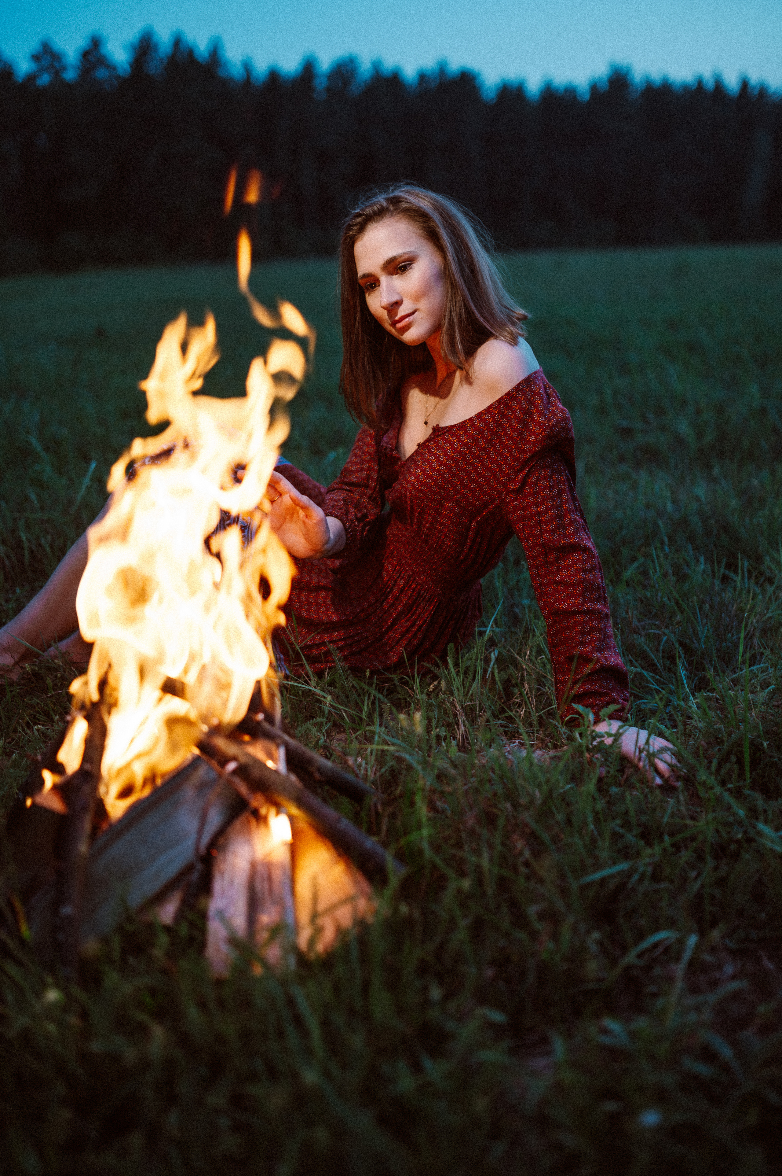 Фотосессия с огнем, Лина. Фотограф ПИТЕР СПБ Надежда Баранова