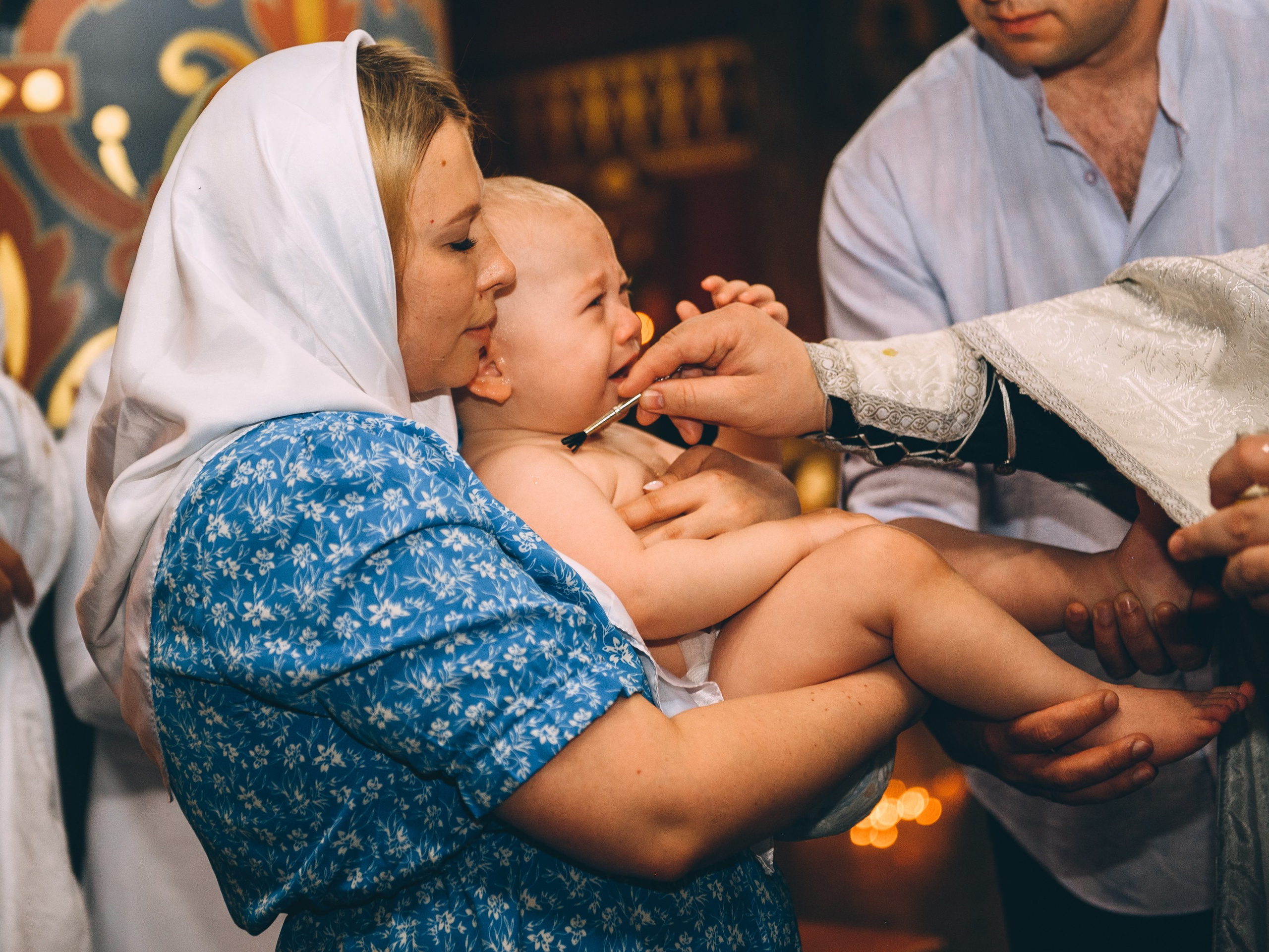 Крещение в храме Нерукотворного Образа Христа Спасителя. Свадебный и семейный фотограф София Невская