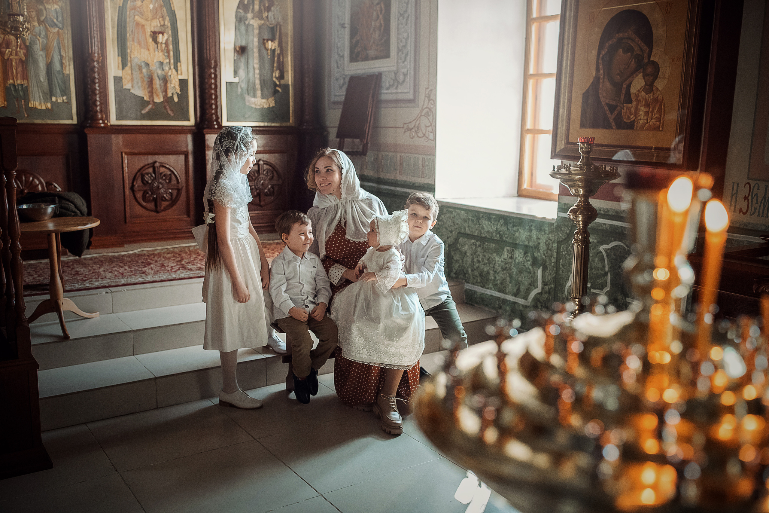 Крещение Серафима. Портретный фотограф, фотограф крещение Москва Ольга Parfoto