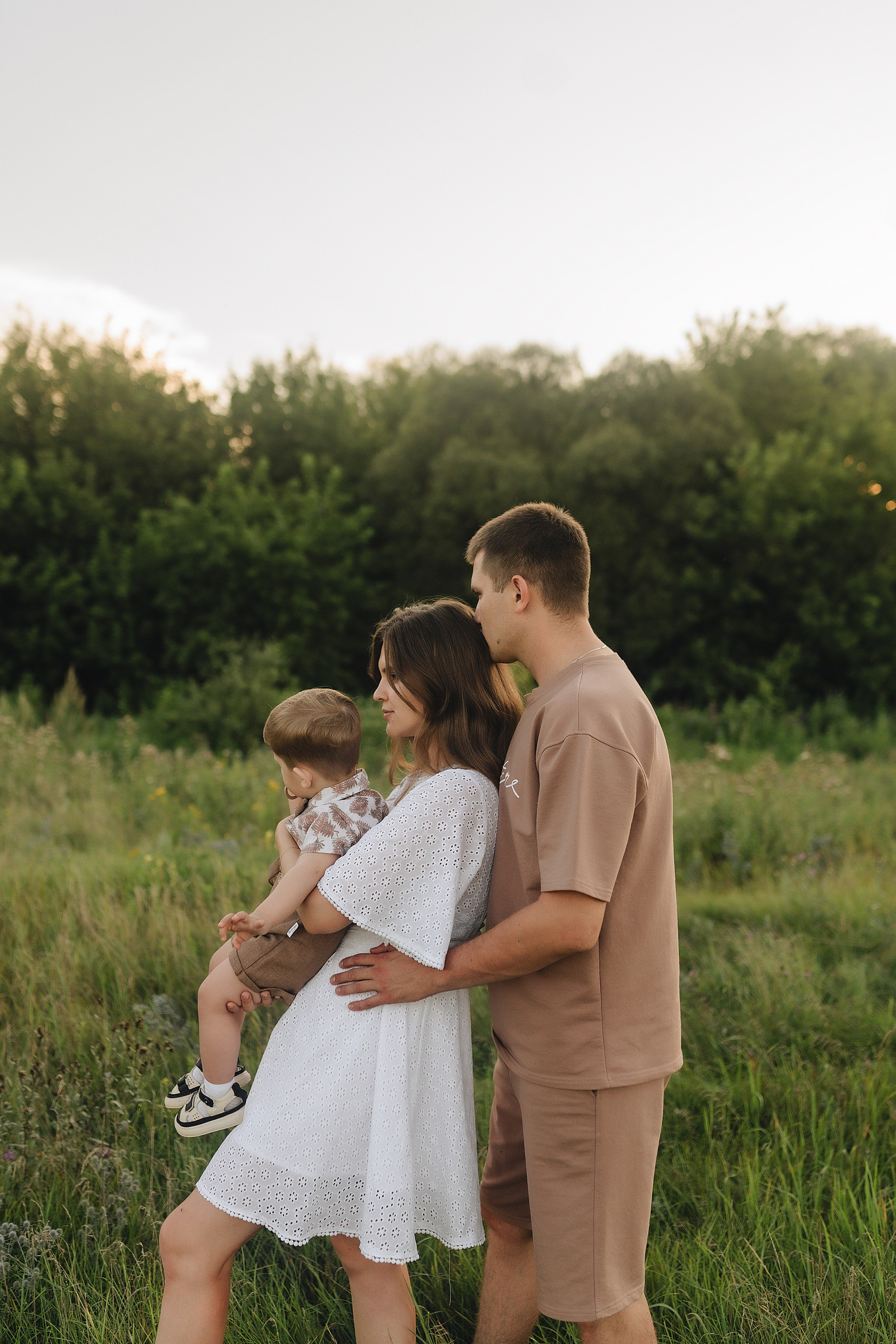 Светлана, Сергей и Женя | Семейная съемка на закате. Фотограф Карина Шмулёва. Воронеж и область