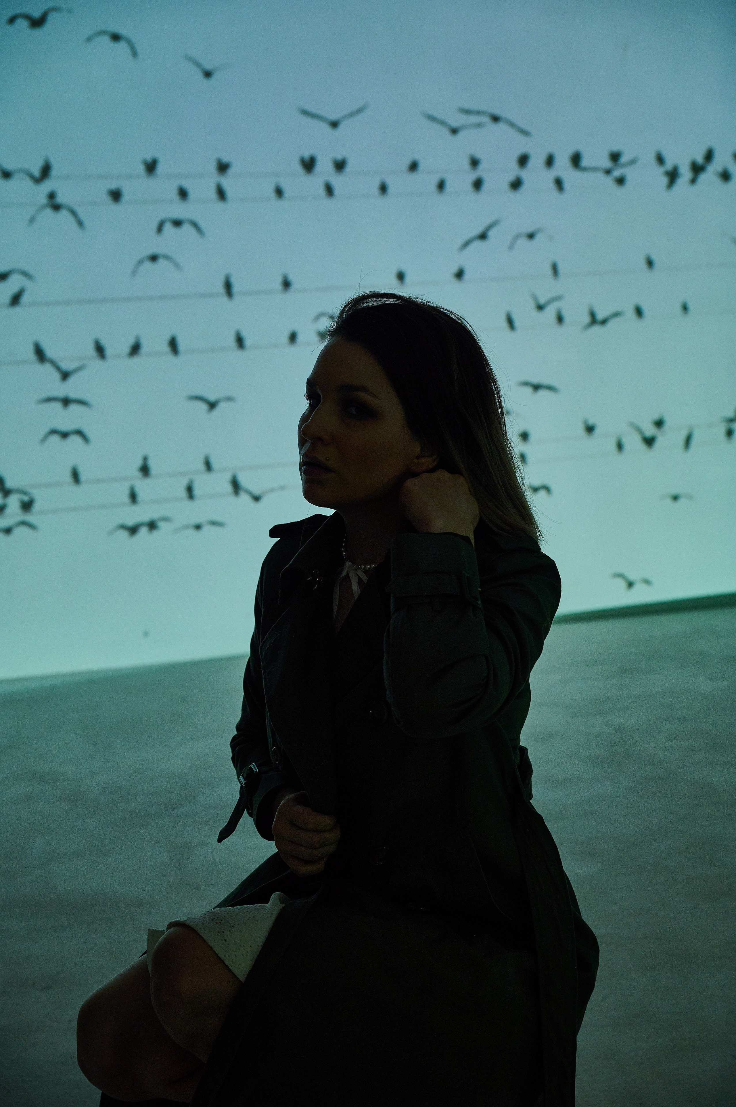 Фотосессия Ксении с проектором