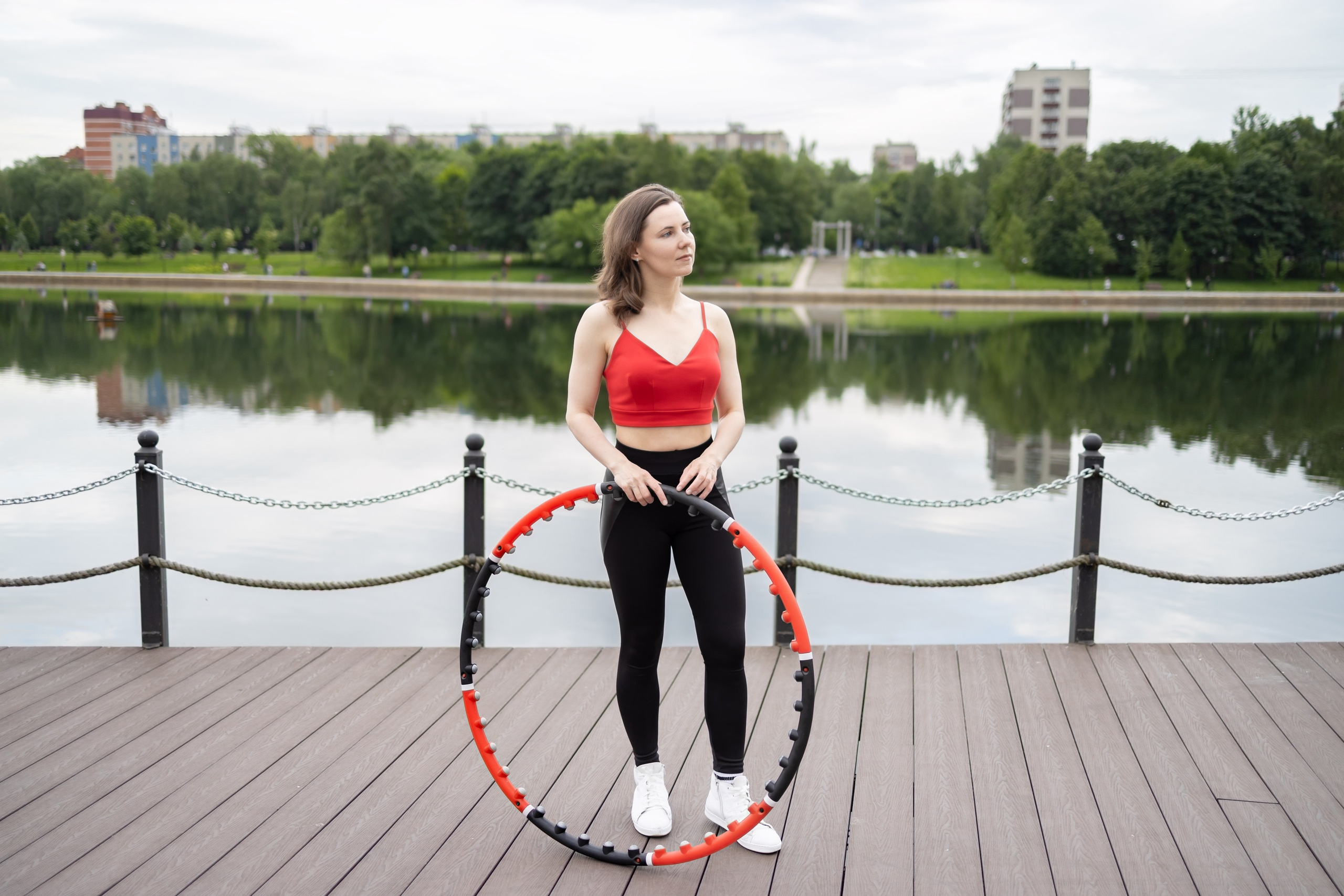 Спортивная фотосессия с хула хупом и йога, пилатес. Репортажный, семейный и студийный фотограф в Москве Демин Алексей