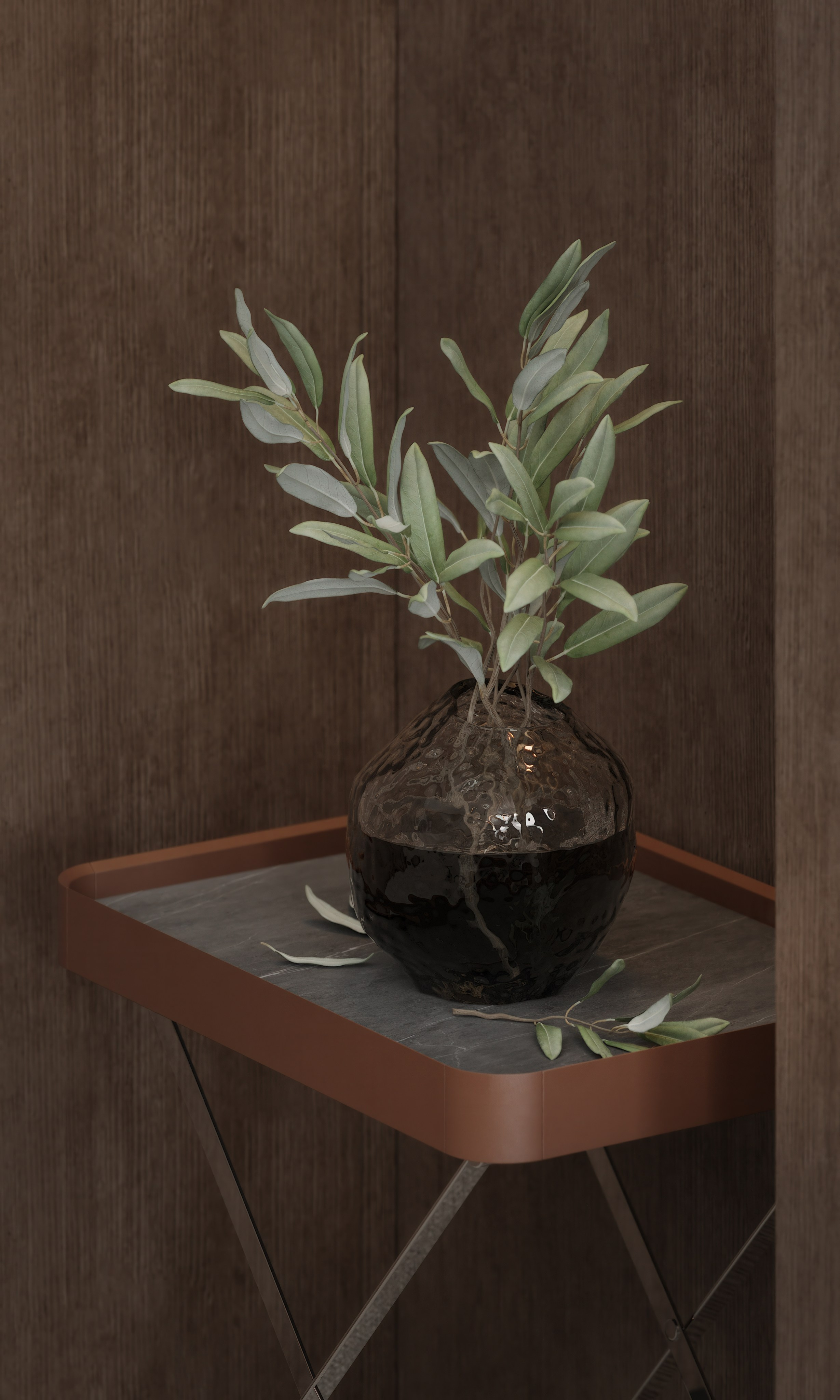 Кабинет руководителя и переговорная № 1. 3D визуализация интерьера и архитектурной среды