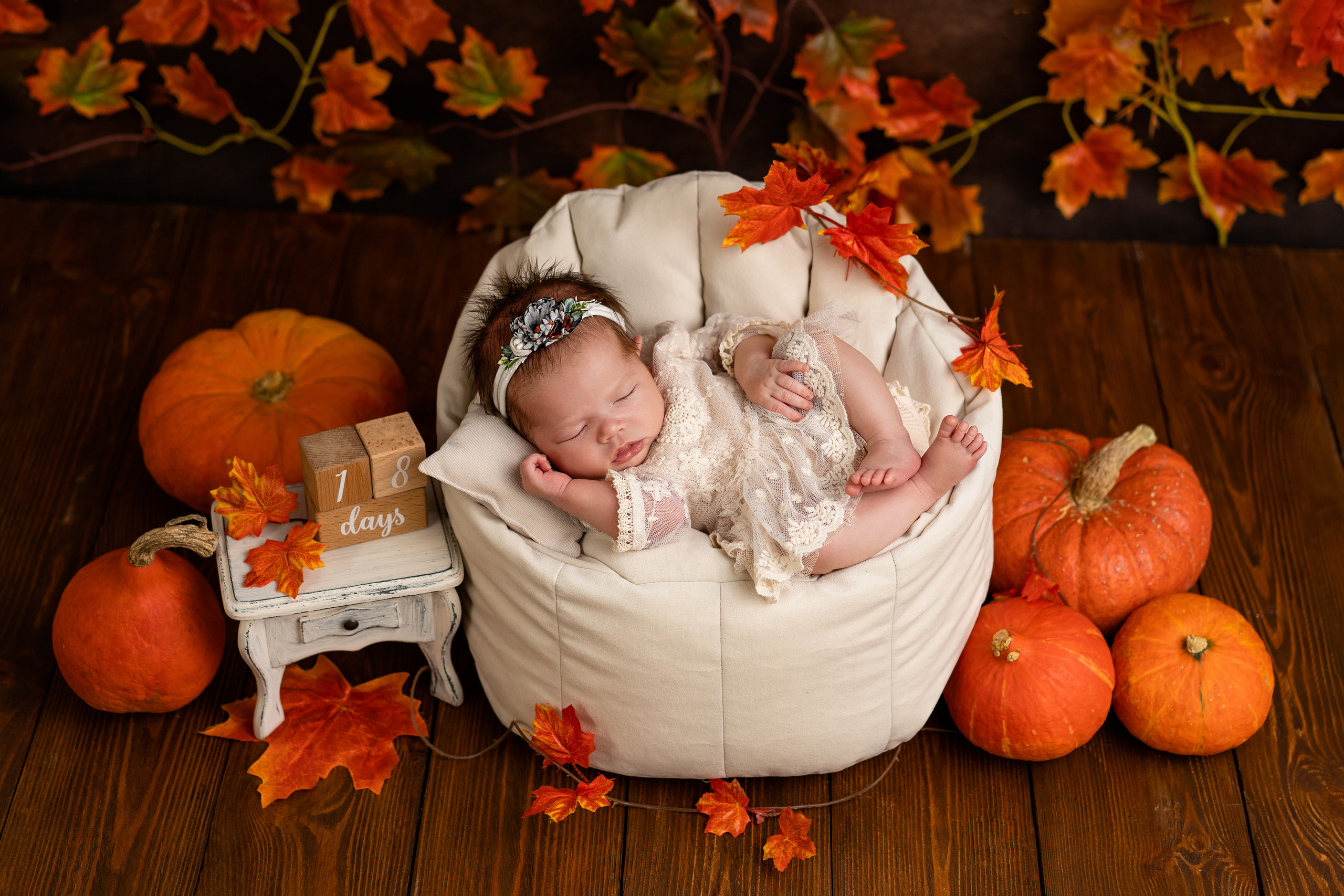 Есения 18 дней. Фотограф беременных, новорожденных и малышей до года