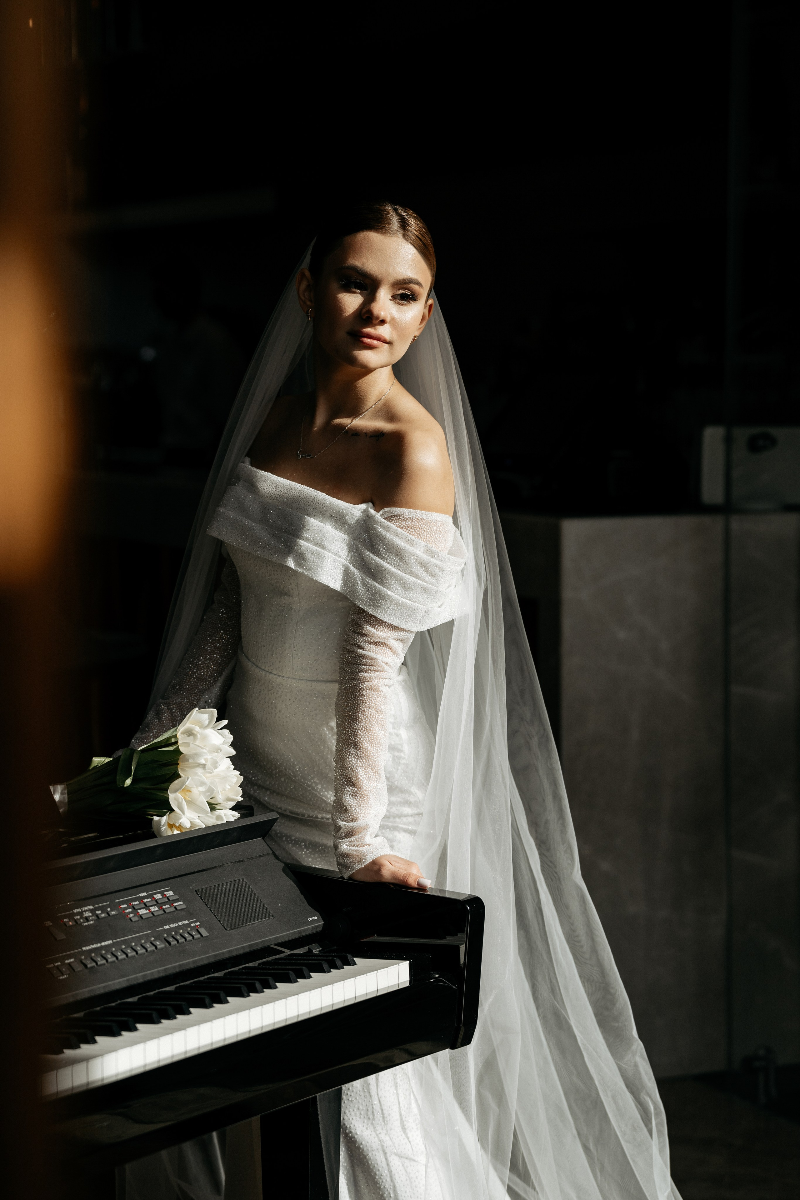 Образ невесты, свадебный образ, портретный кадр, свадебная фотосессия в Геленджике