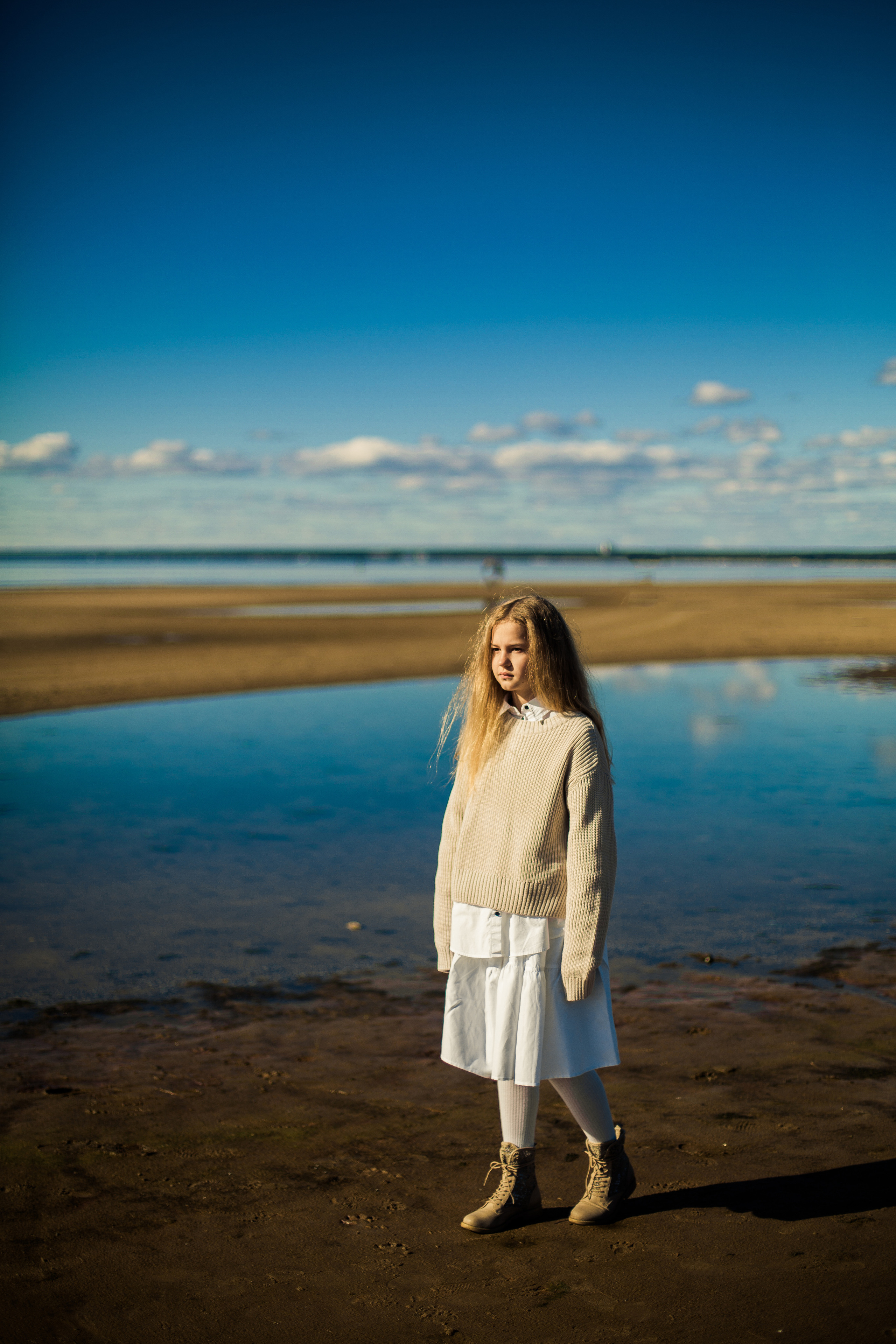 Фотосессия школьницы на Финском заливе. Детский, свадебный и семейный фотограф Юлия Курбатова, Санкт-Петербург