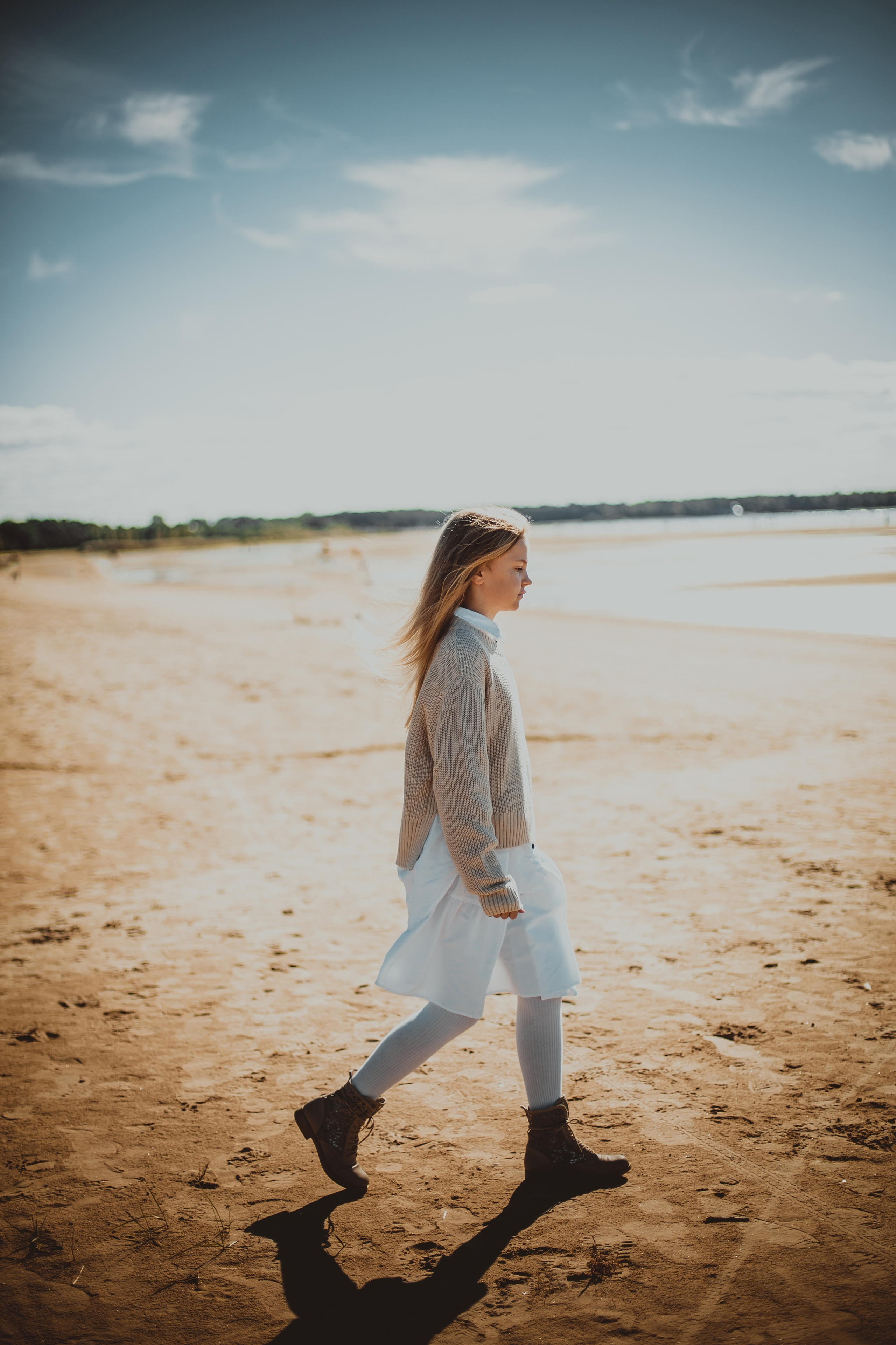 Фотосессия школьницы на Финском заливе. Детский, свадебный и семейный фотограф Юлия Курбатова, Санкт-Петербург