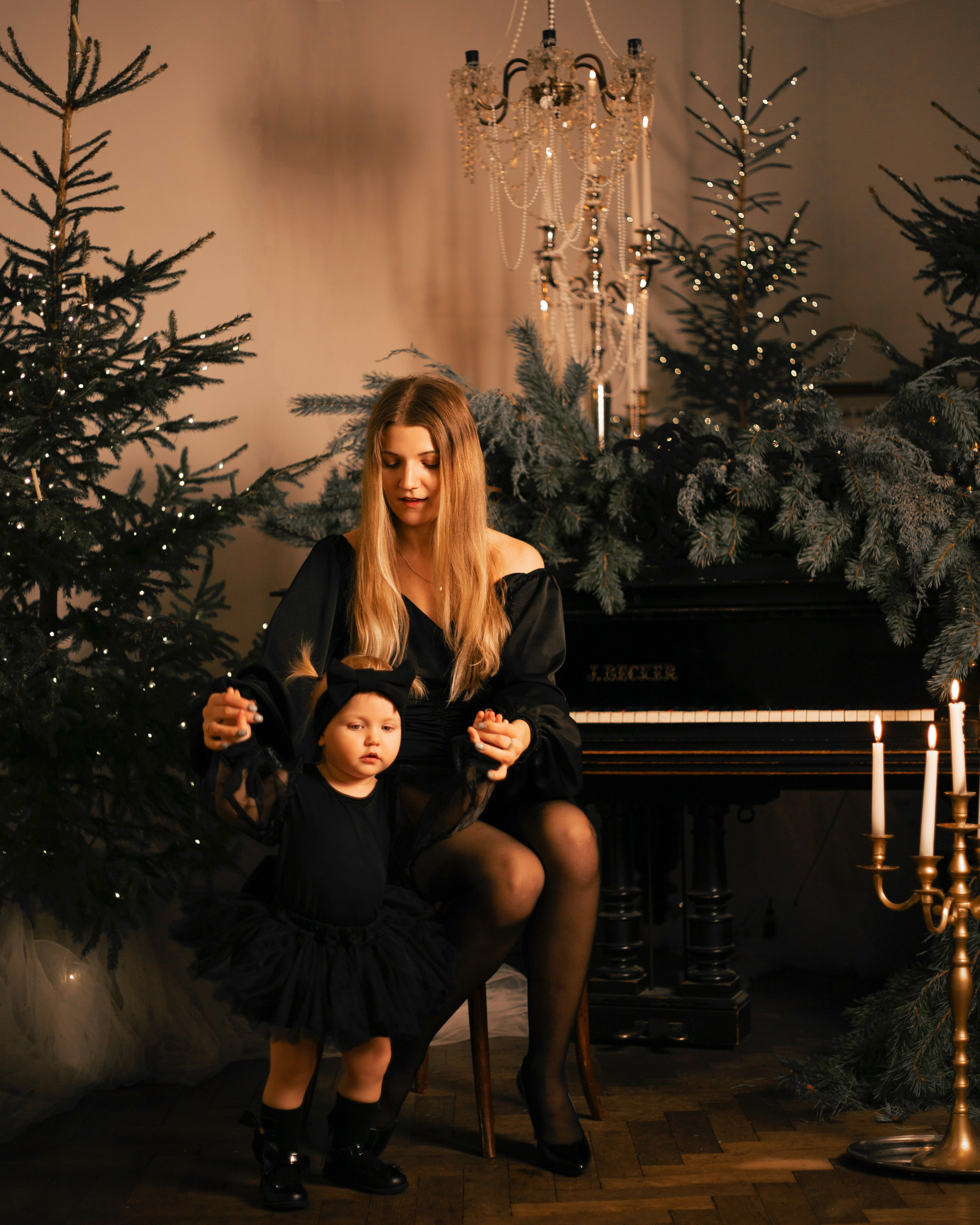 Новогодняя съёмка в фотостудии