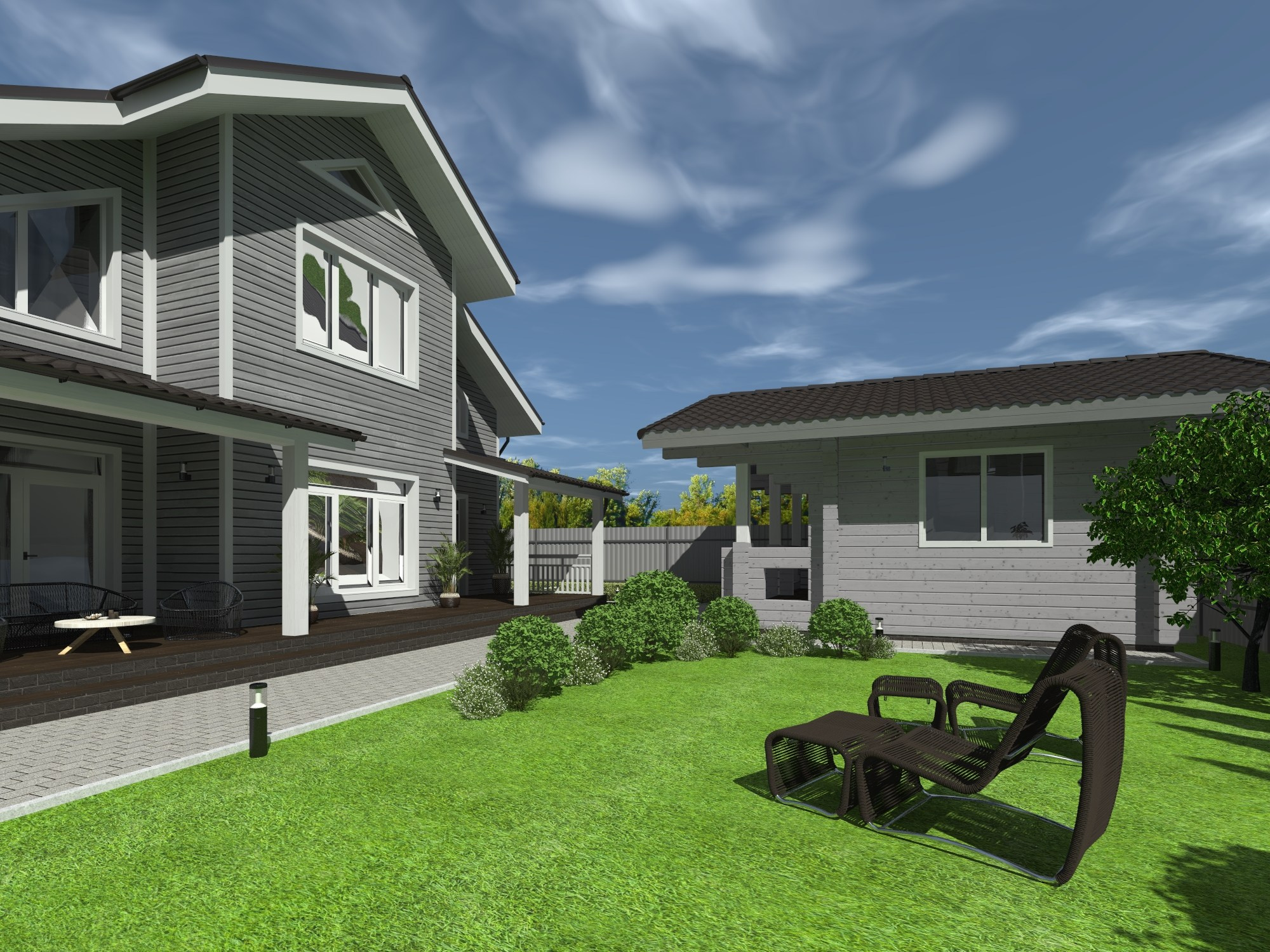 Индивидуальный жилой дом 160 м². ПРОЕКТИРОВАНИЕ ИНТЕРЬЕРОВ И АРХИТЕКТУРНЫХ РЕШЕНИЙ В СТУДИИ SHELOFAST DESIGN