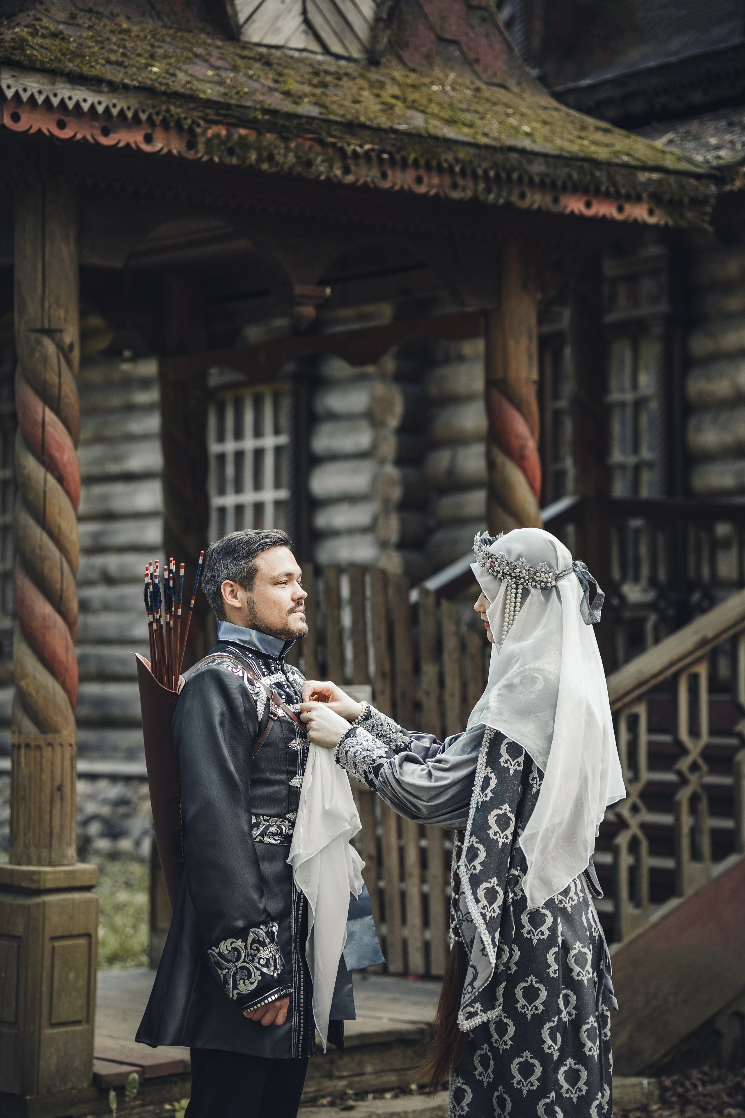 Мужчина и&nbsp;женщина, портрет, русский костюм, сказочная фотосессия, косплей, арт, народный костюм, фотограф,  Москва