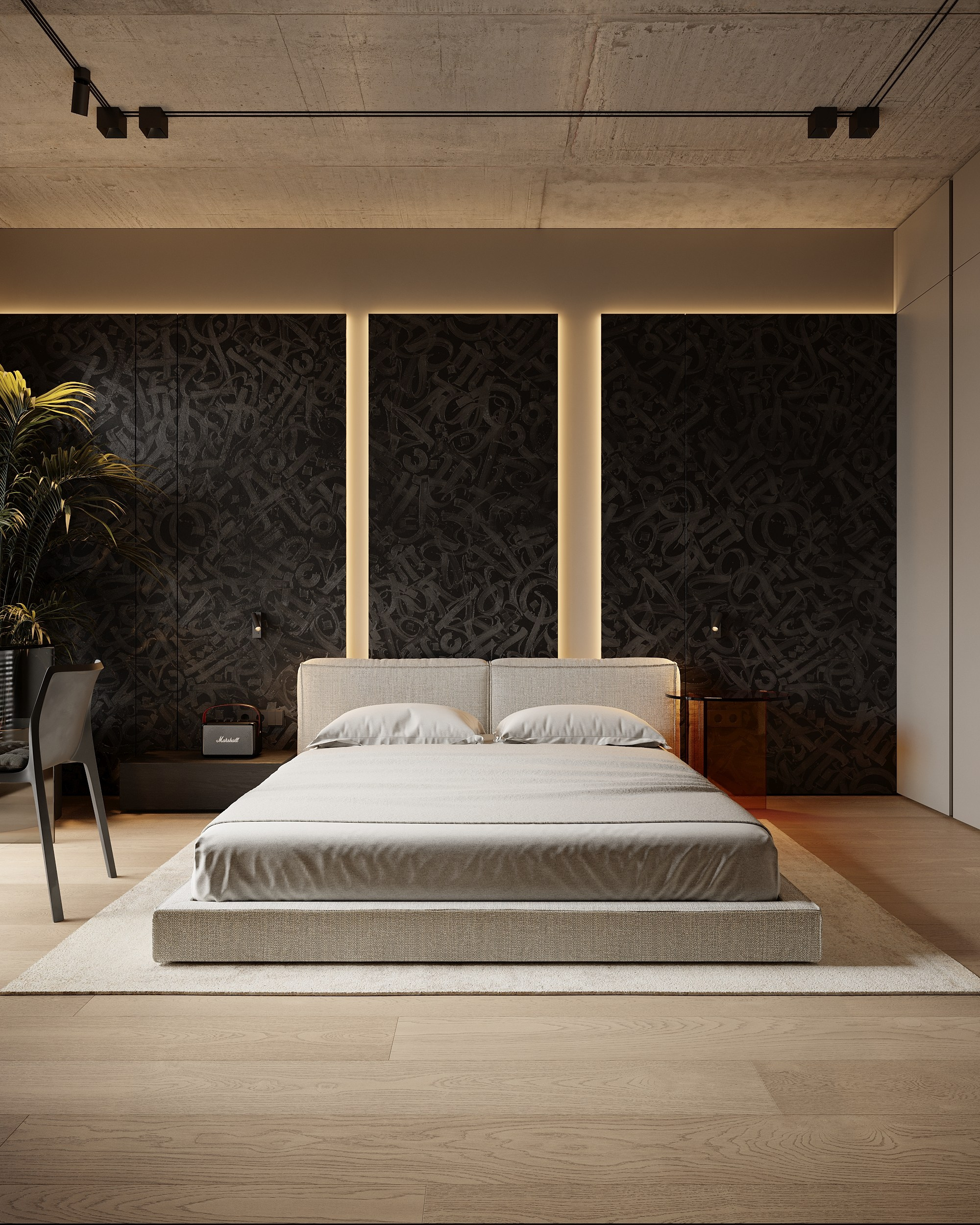 Брутальная квартира с черными акцентами для холостяка. Дизайн интерьера Санкт-Петербург | Москва | Калининград