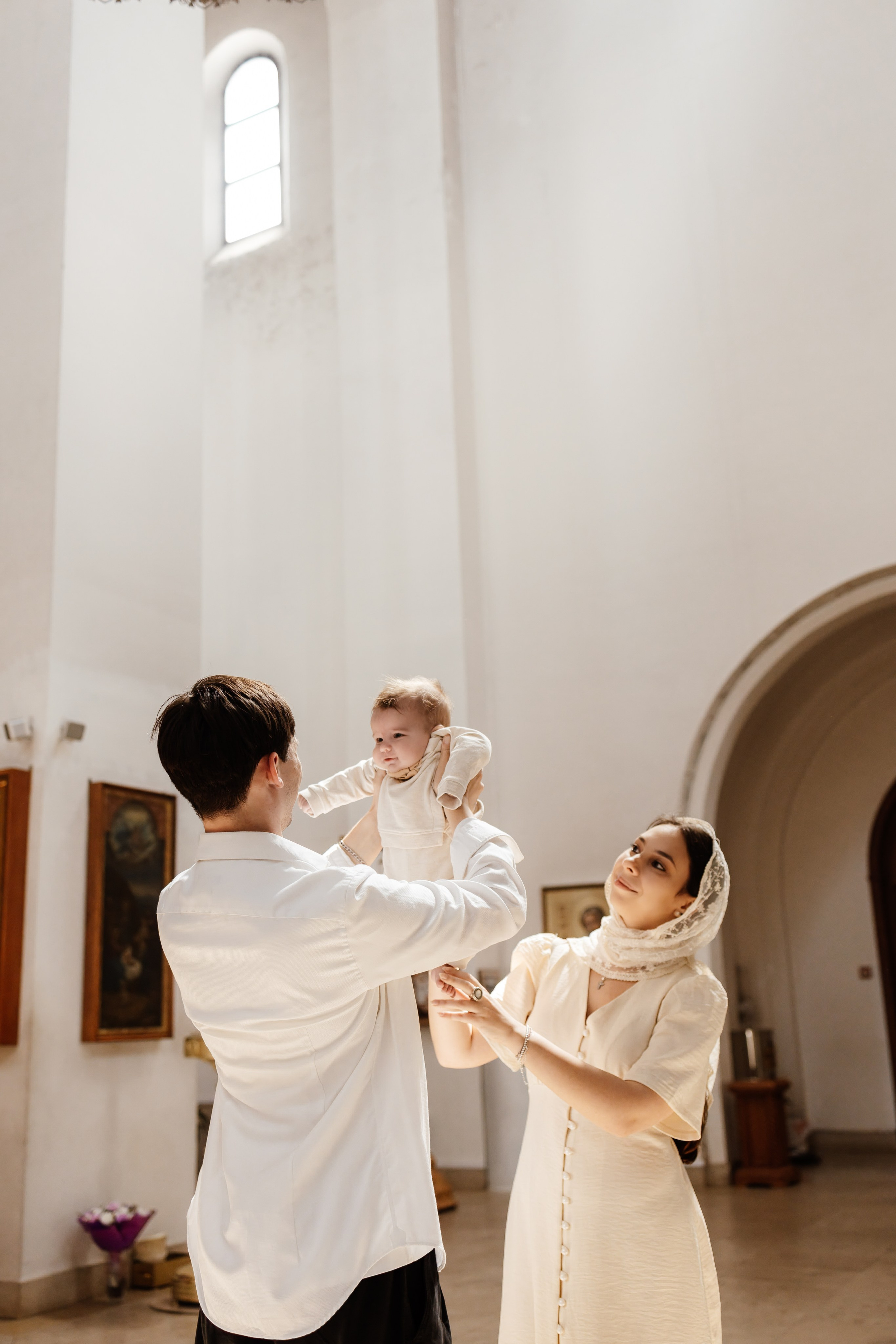 Таинство Крещения Саши. Фотограф новорождённых Newborn Москва