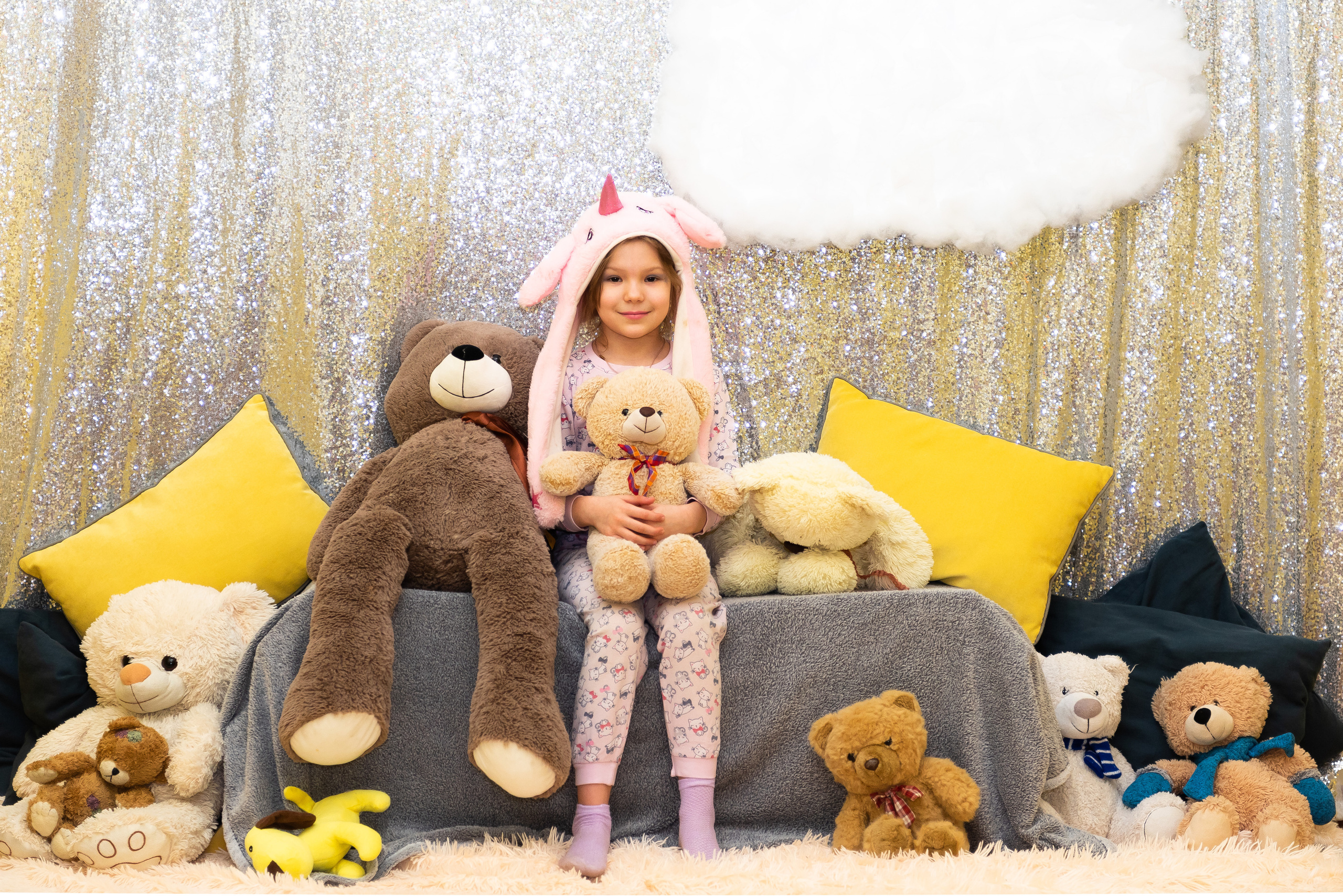 Пижамная вечеринка в игровом центре. Репортажный фотограф в Москве Alena Sfotkaet