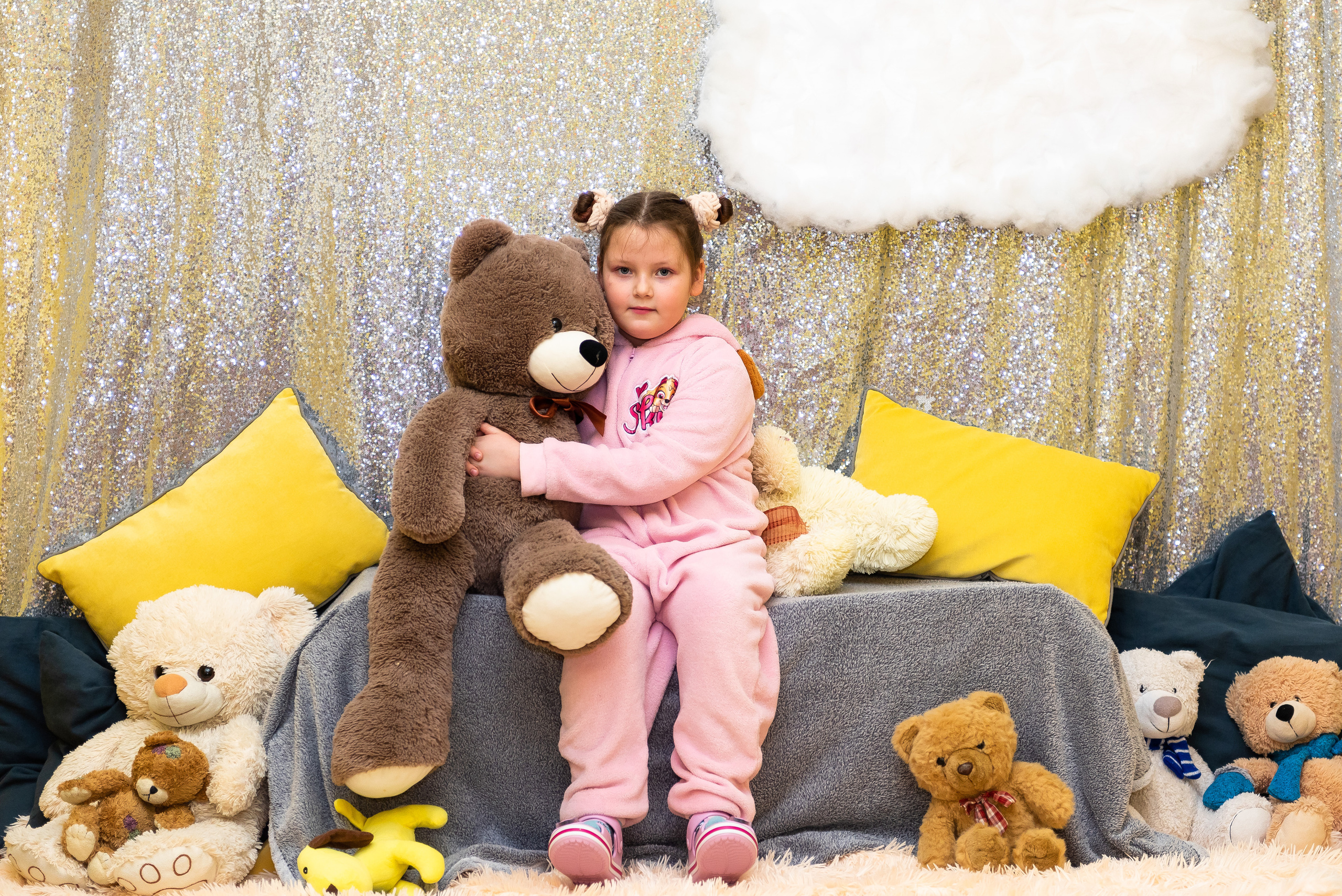 Пижамная вечеринка в игровом центре. Репортажный фотограф в Москве Alena Sfotkaet