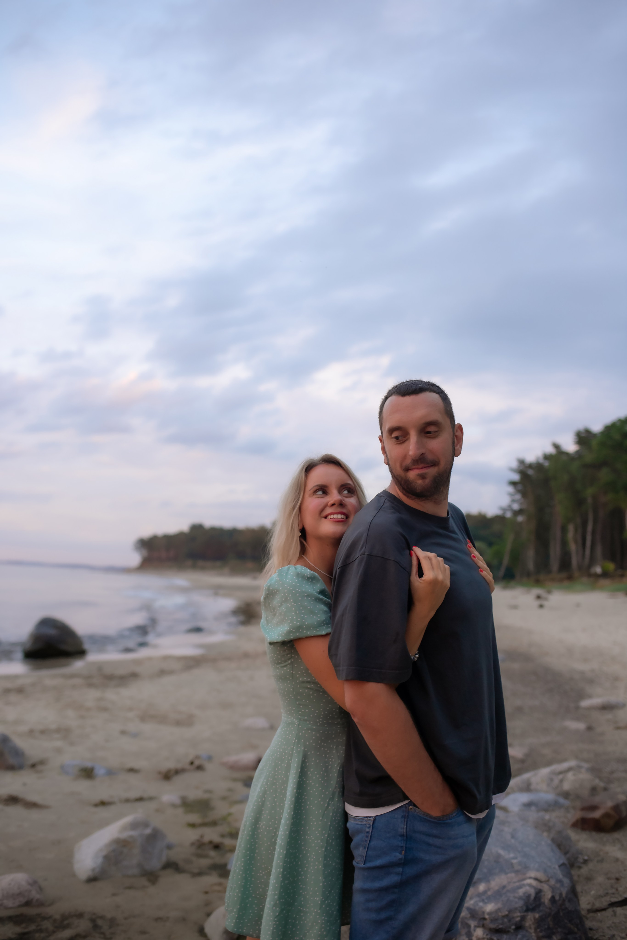 Есеня, Леня и Аня. Закат в Куликово. Фотограф в Калининграде Решетникова Алина