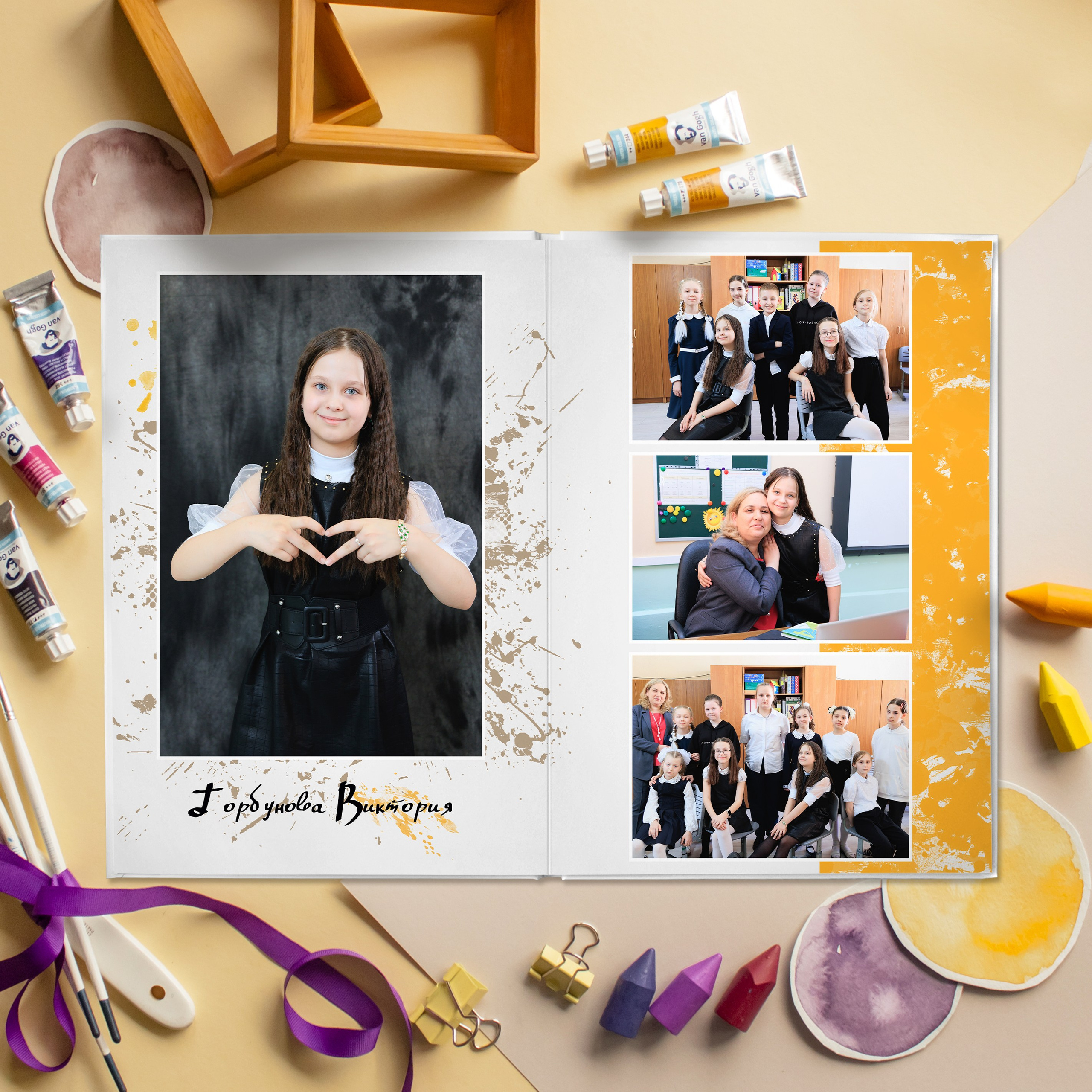 СТАНДАРТ 3 разворота. Выпускные альбомы для детского сада и школы в Москве