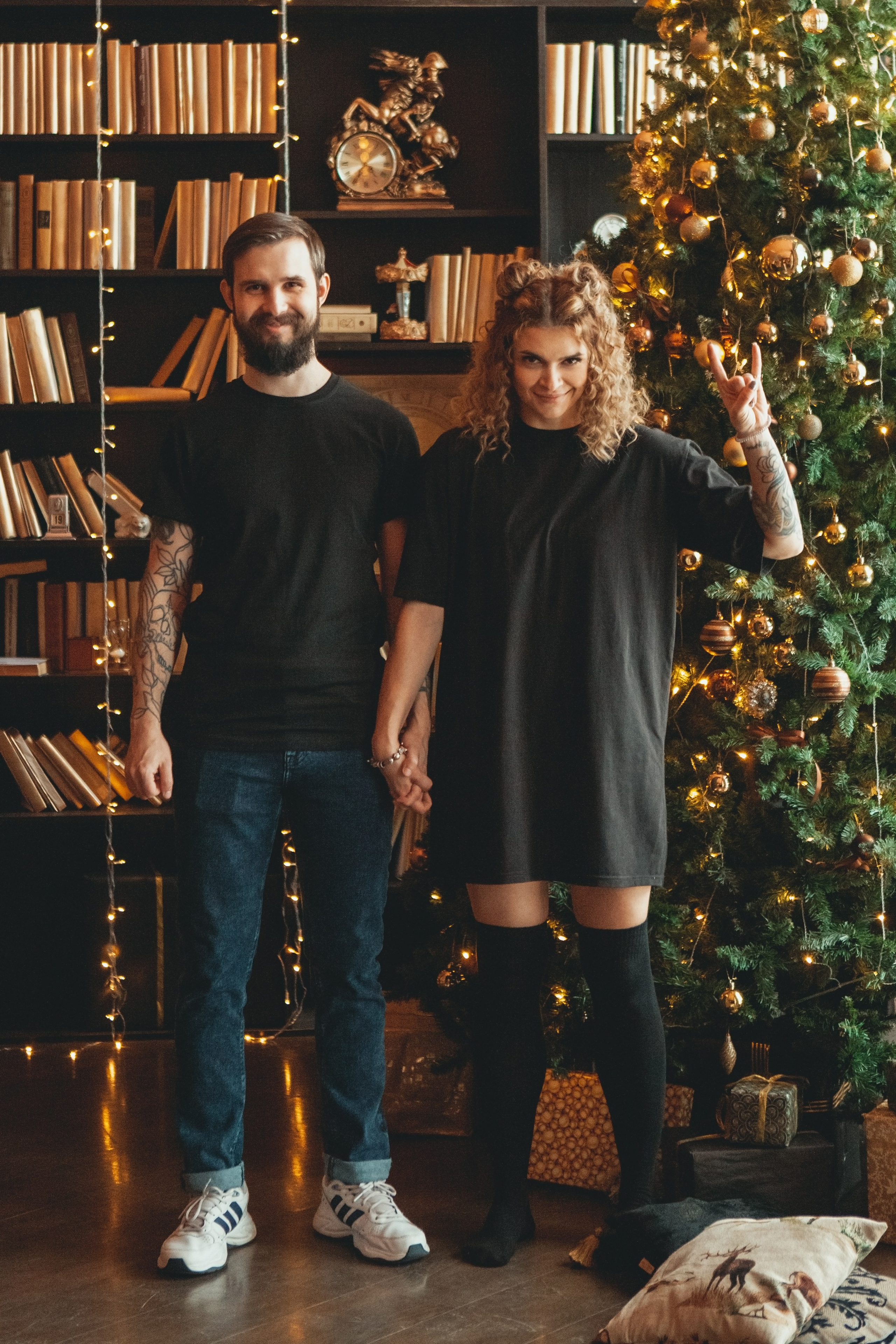 Новогодняя семейная фотосессия в студии. Фотограф Ольга Ефремова