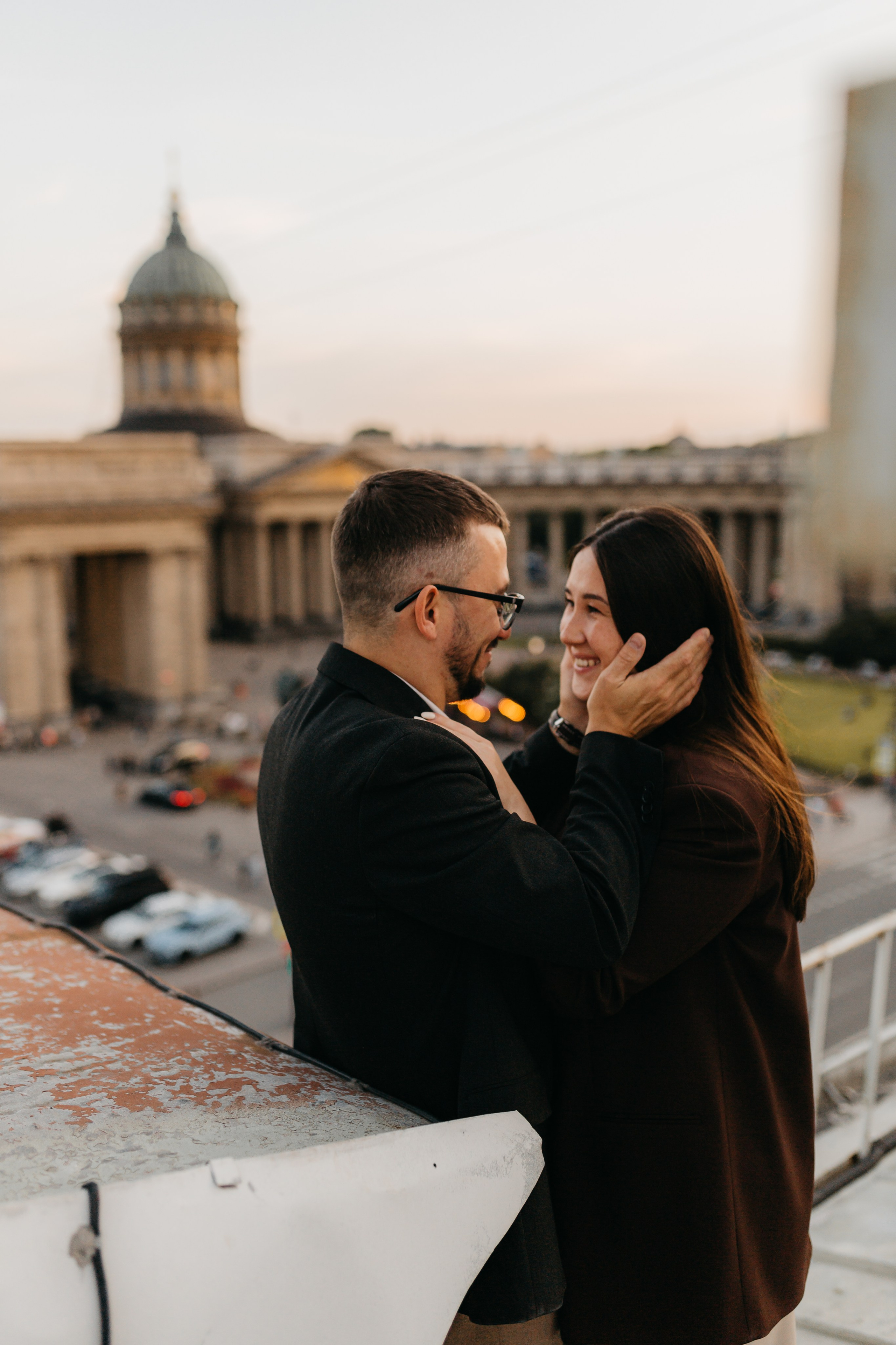 LoveStory на крышах Питера. Фотограф Санкт-Петербург Князева Елизавета