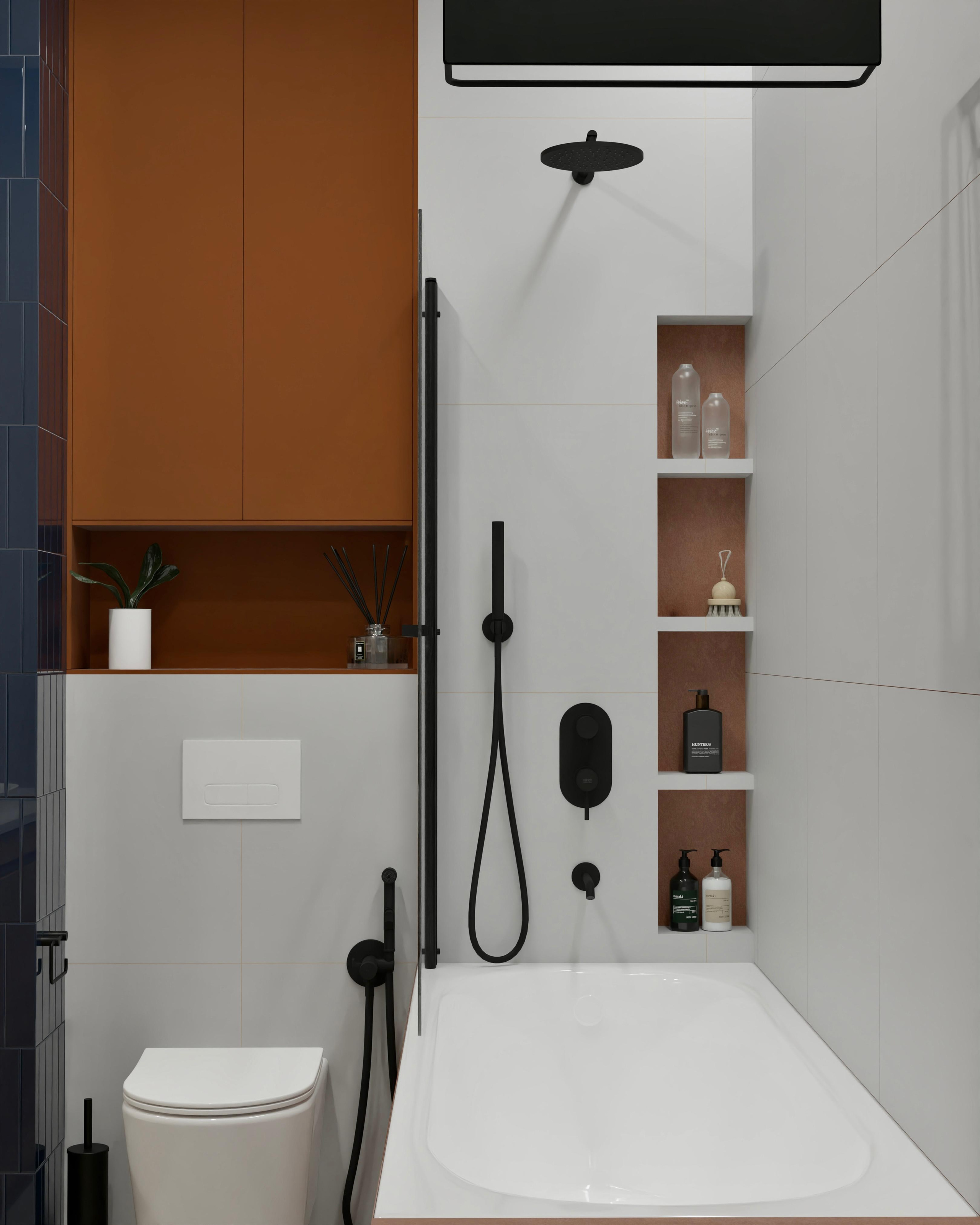 Ванная в студии (вариант I). DMDesign — студия дизайна интерьеров