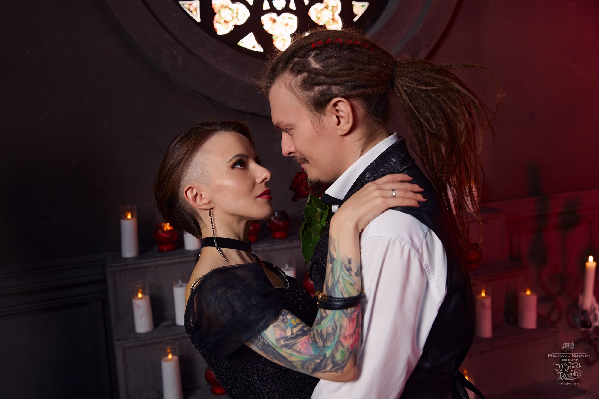 Готическая Свадьба Ланы & Владимира. Свадебный фотограф Орехово-Зуево Москва Майкл Корвин