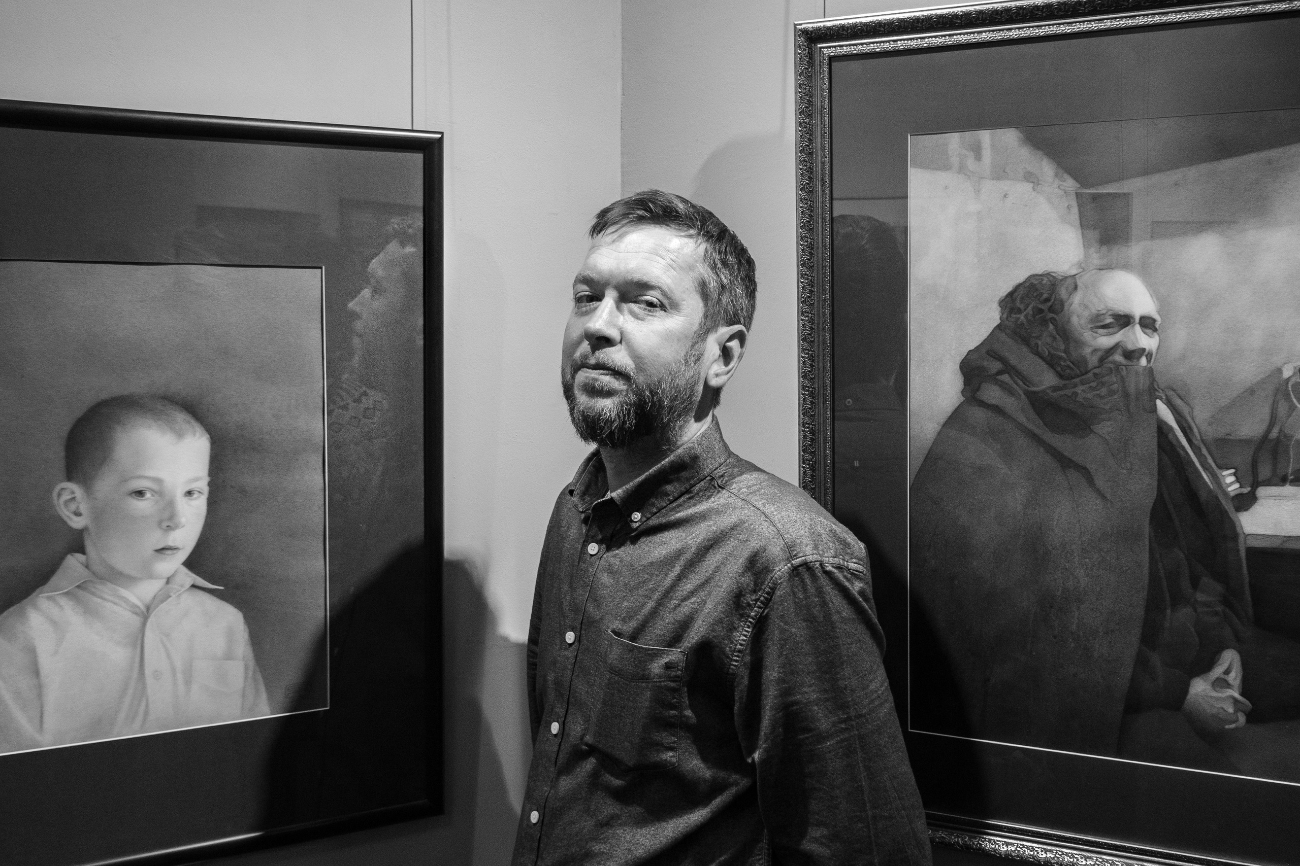 Репортажный черно-белый портрет. Фотограф Алексей Школдин. Новосибирск