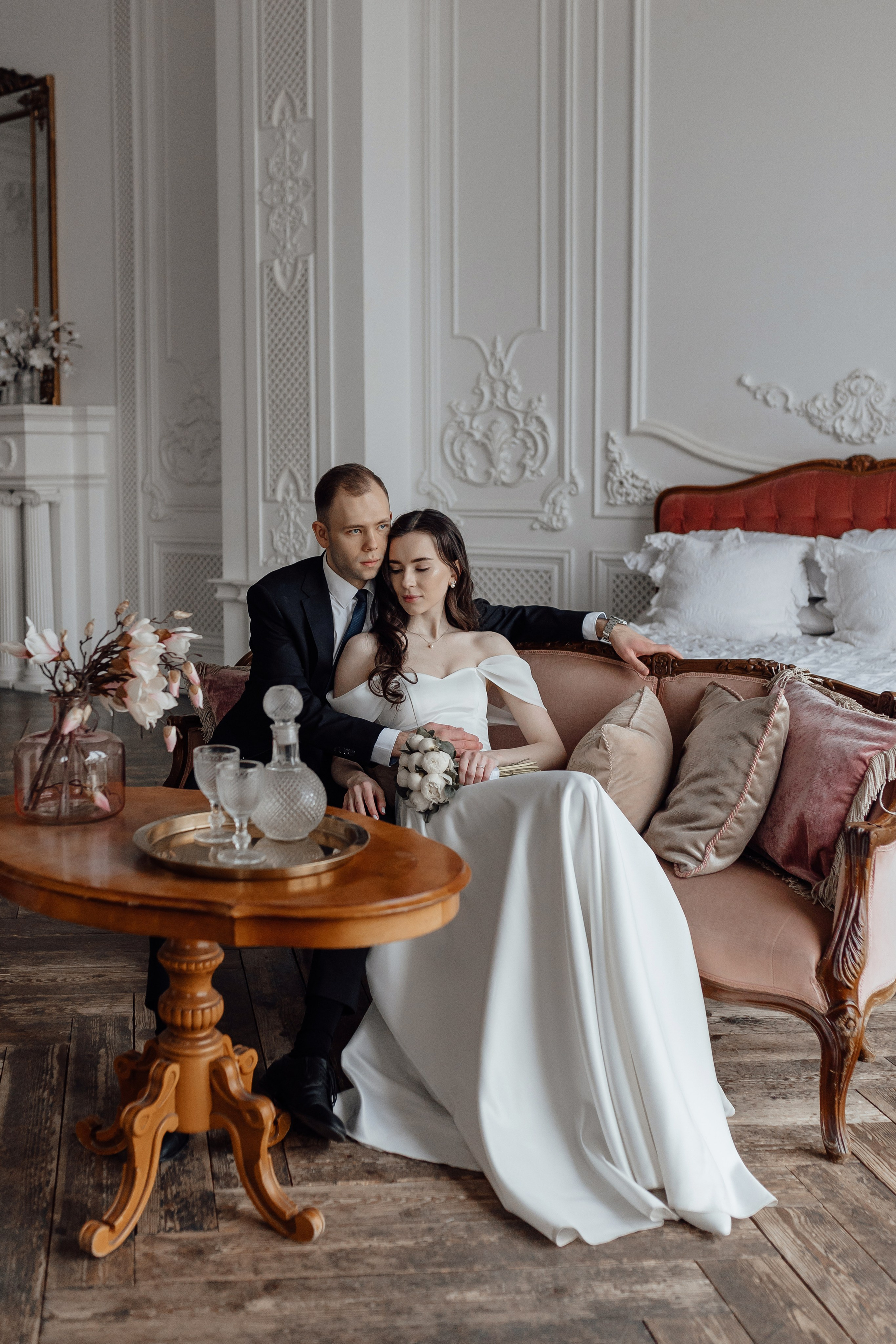 свадебная фотосессия в студии в Москве