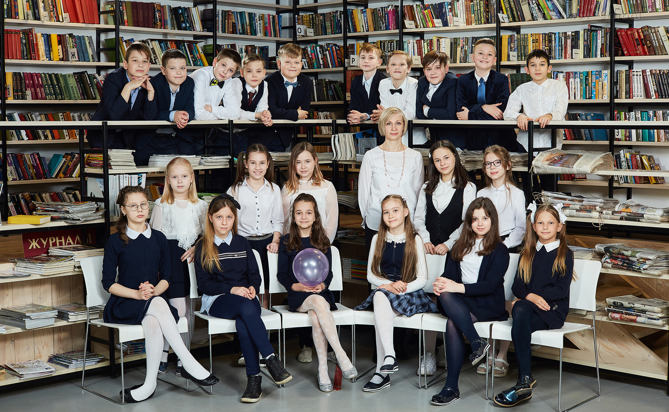 Общая фотография класса. Школьный фотограф Сергей Беликов