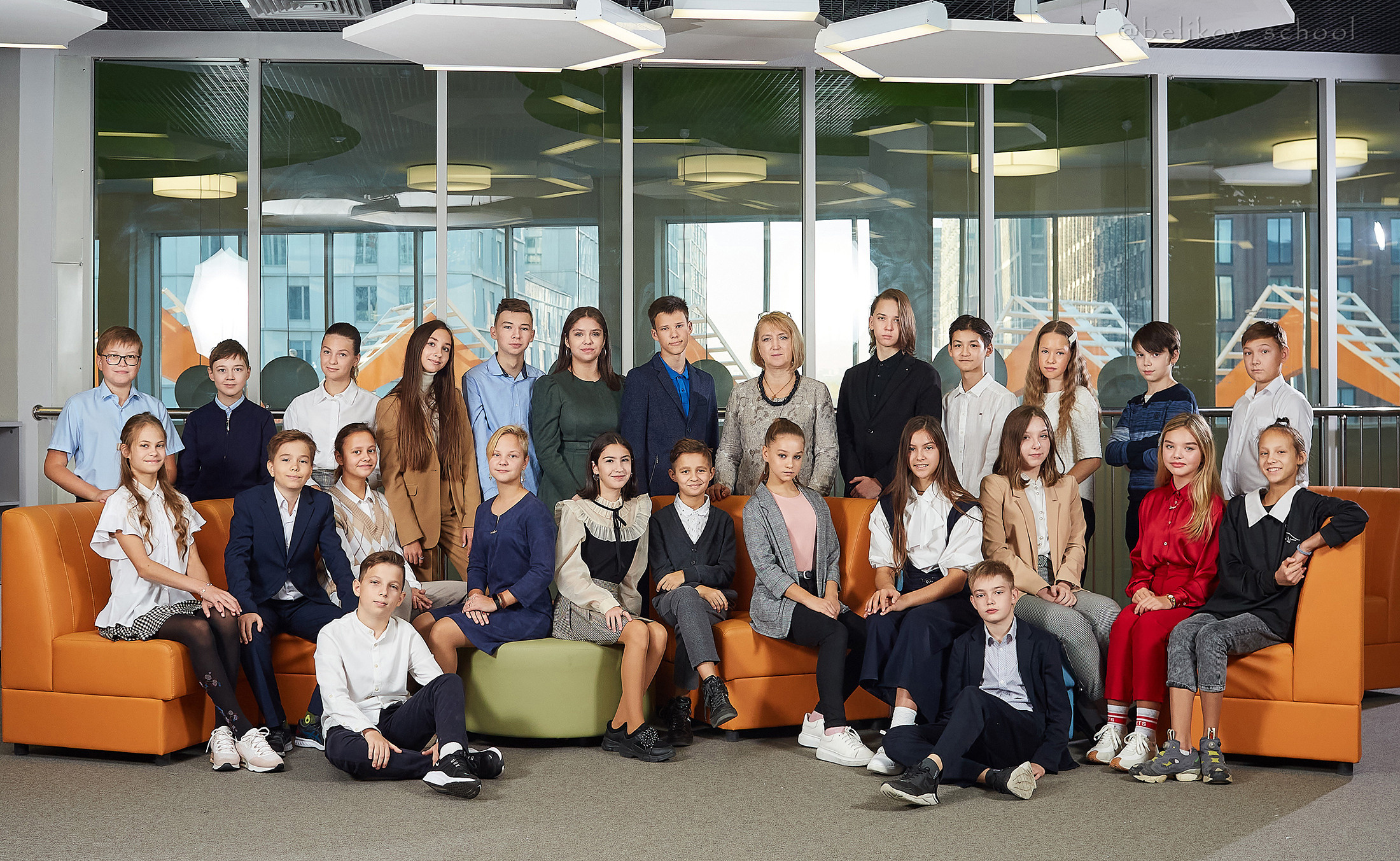 Общая фотография класса. Школьный фотограф Сергей Беликов