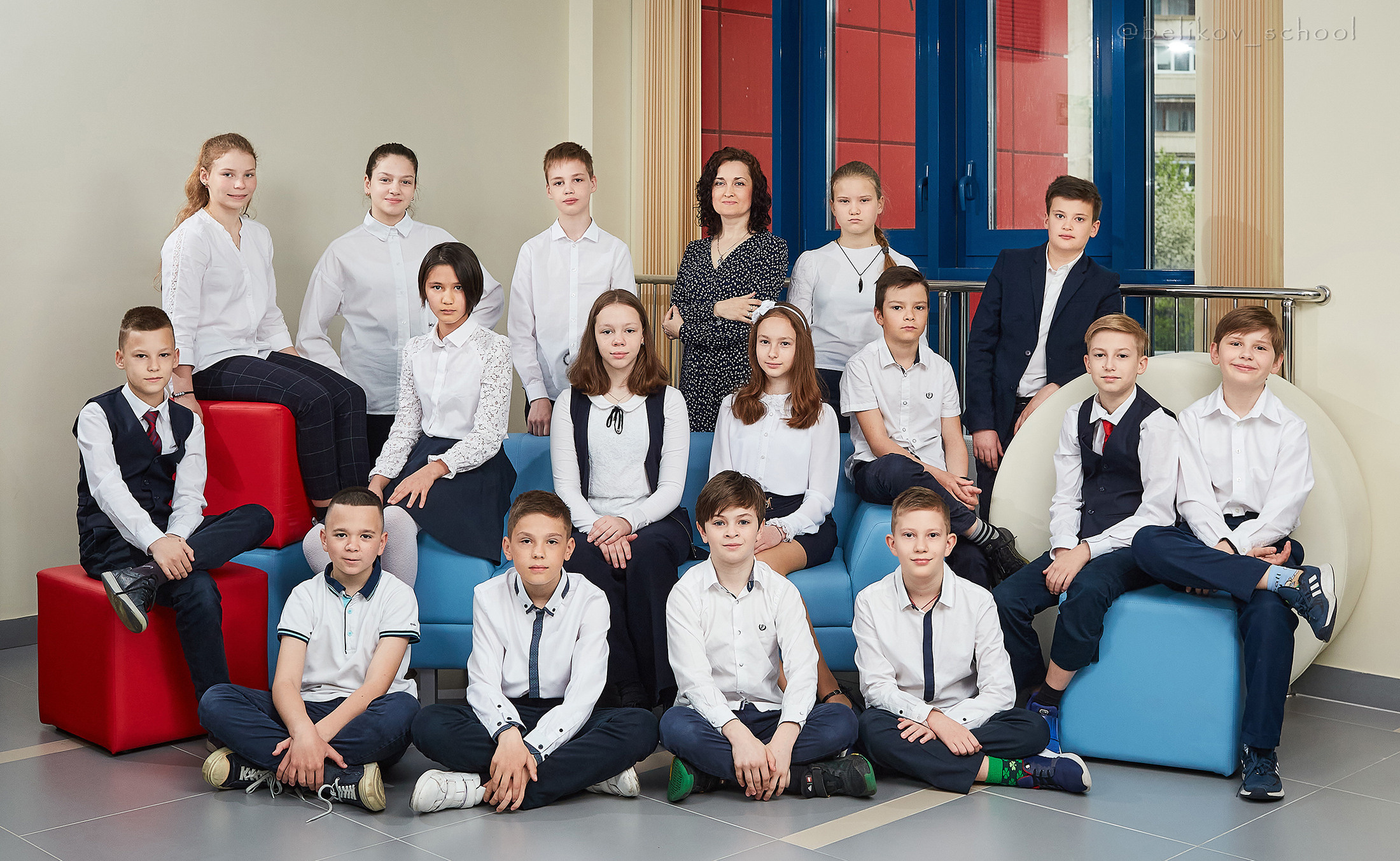 Общая фотография класса. Школьный фотограф Сергей Беликов
