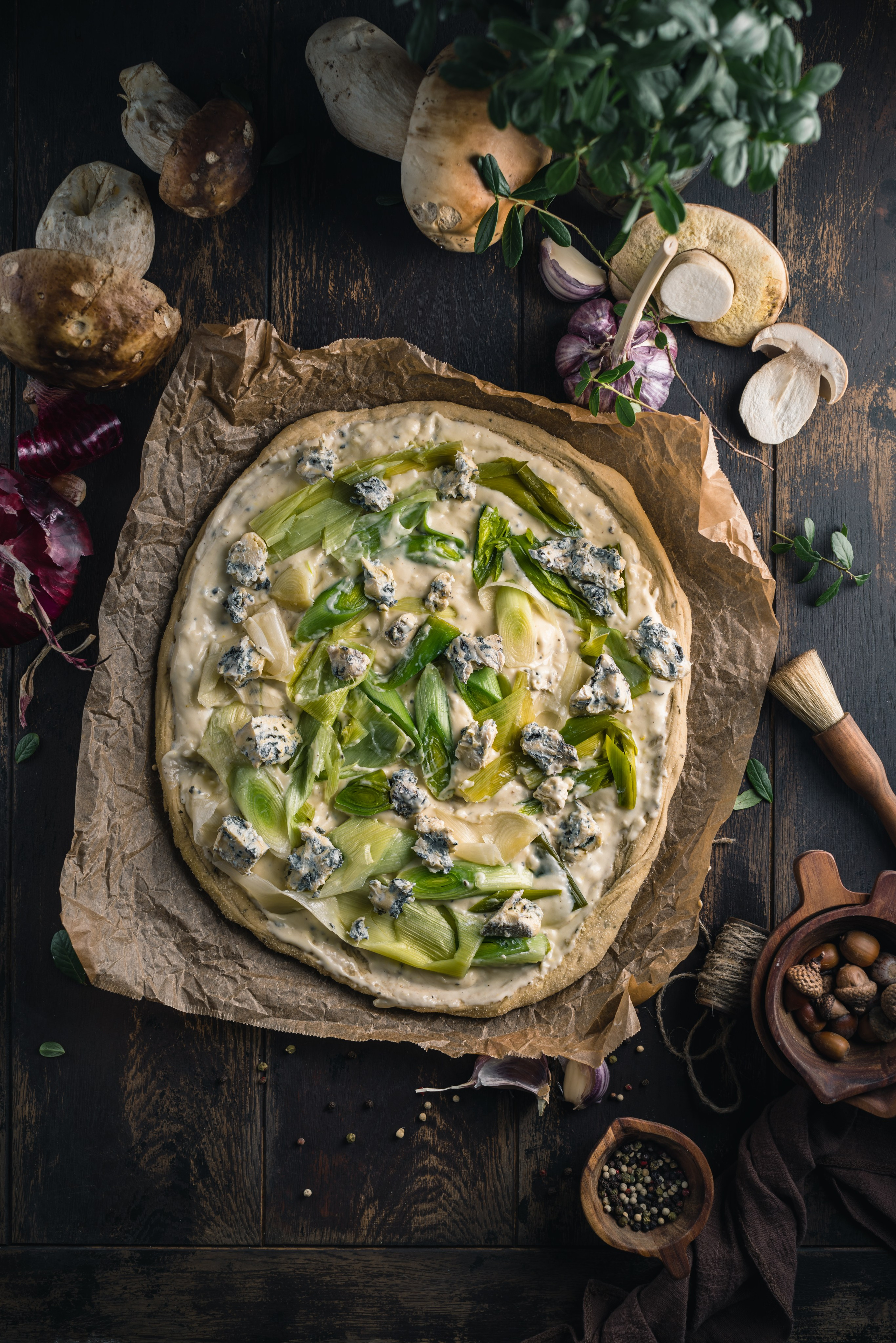 Белые грибы заготовки. Foodie Stories (гастрономические истории) рекламная фуд-фотосъёмка, Москва