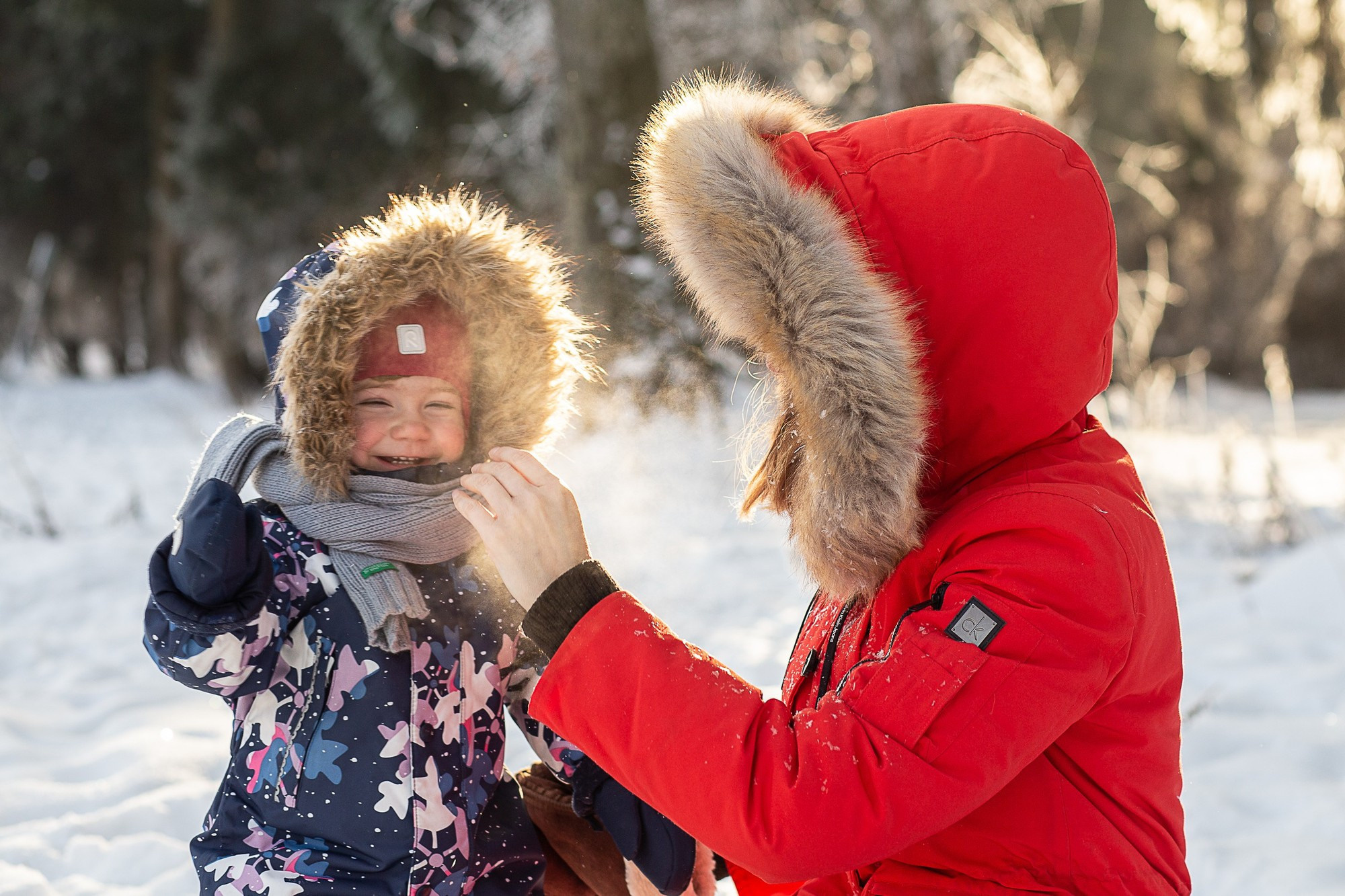 Фотосессия для мамы с дочкой дома и на улице зимой. Семейный и школьный фотограф в Москве Анна Ткач