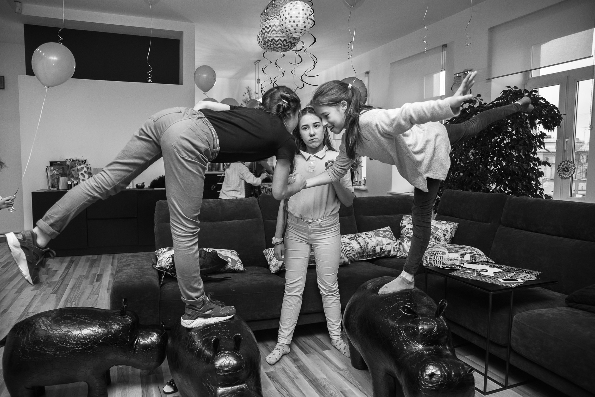 Домашняя репортажная съемка детского дня рождения в стиле Хэллоуин. Семейный и школьный фотограф в Москве Анна Ткач