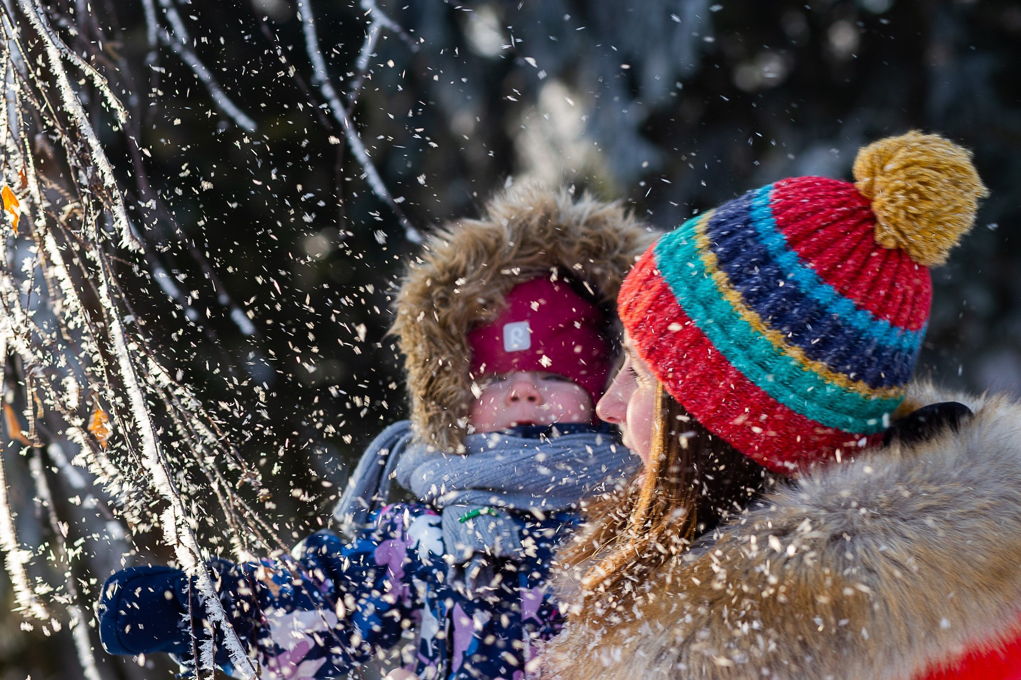 Фотосессия для мамы с дочкой дома и на улице зимой. Семейный и школьный фотограф в Москве Анна Ткач