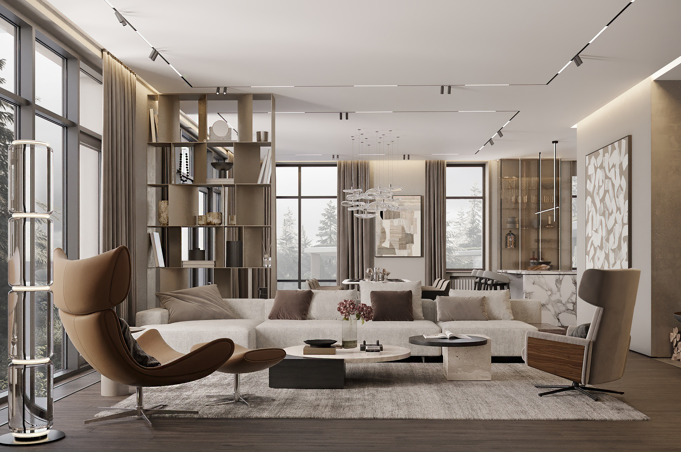 Загородный дом 500 кв. м. КП Монтевиль. Kod Interiors | Дизайнер интерьеров Кораблина Кристина