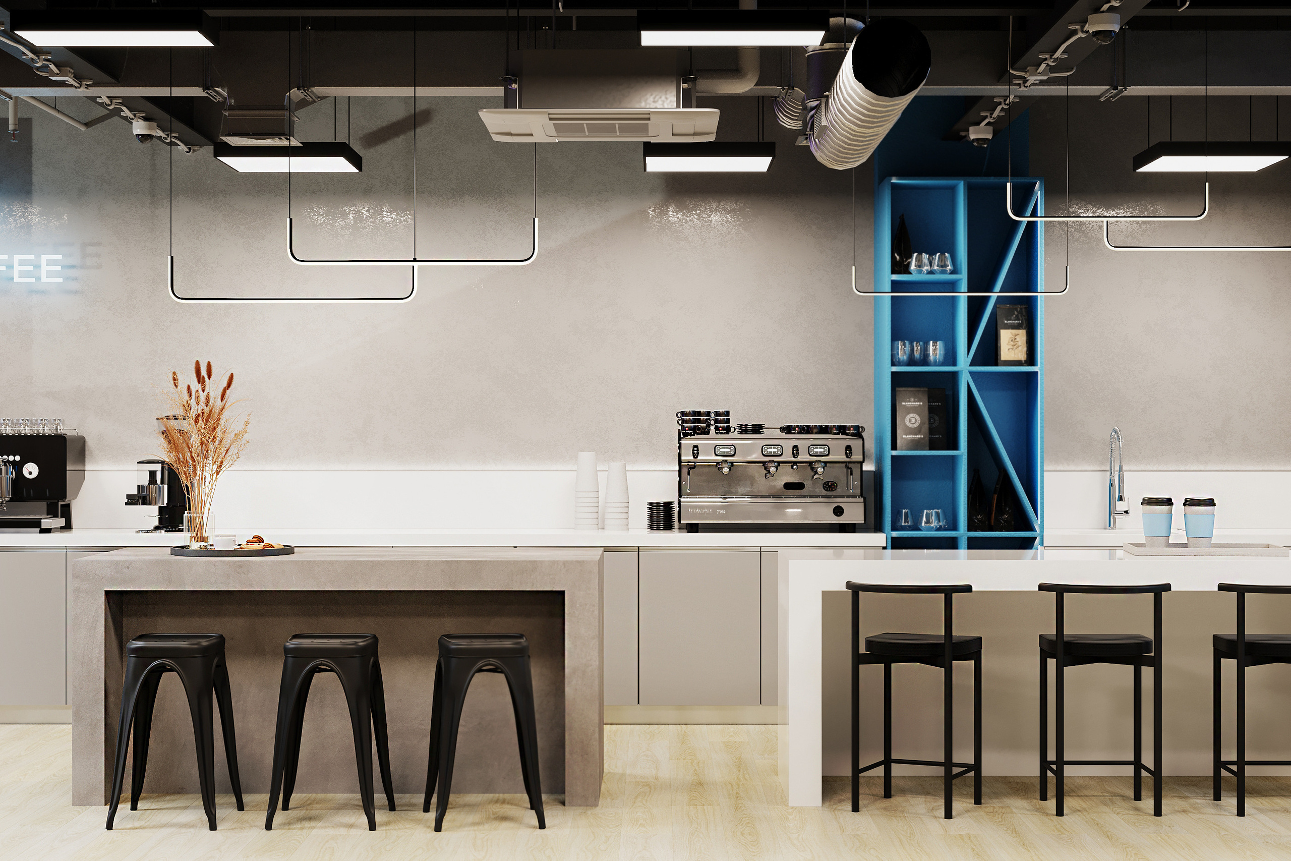 Шоурум производства кофе. Kod Interiors | Дизайнер интерьеров Кораблина Кристина