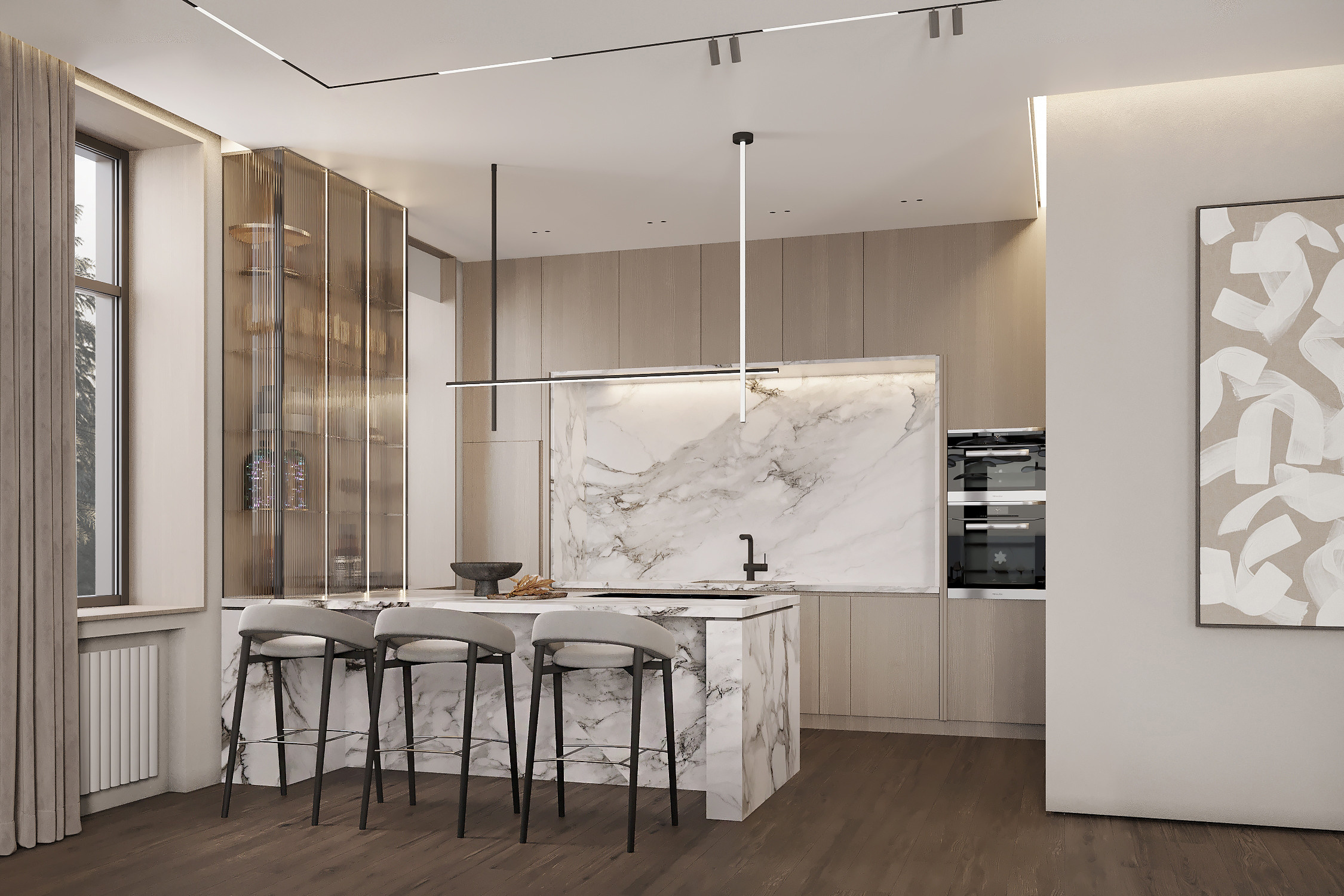 Загородный дом 500 кв. м. КП Монтевиль. Kod Interiors | Дизайнер интерьеров Кораблина Кристина