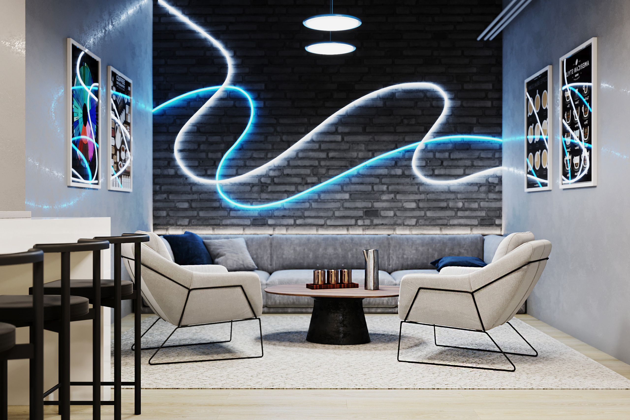 Шоурум производства кофе. Kod Interiors | Дизайнер интерьеров Кораблина Кристина