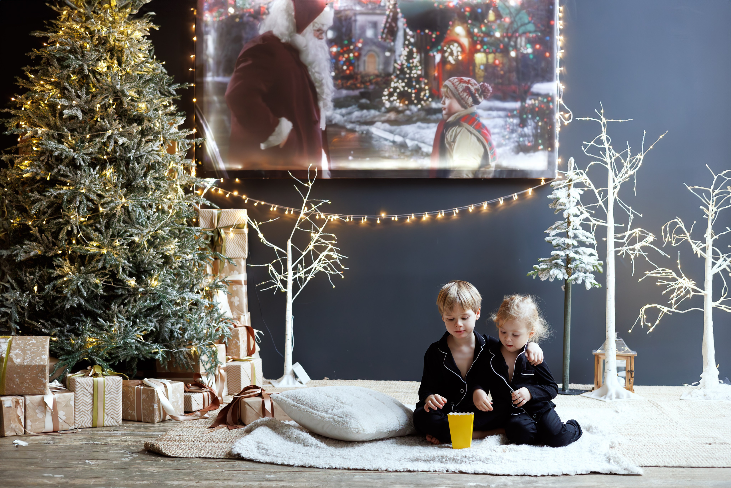 Новогодняя семейная фотосессия в студии FAMOUS (на Павелецкой). Свадебный и семейный фотограф в Москве и МО Елена Агапова