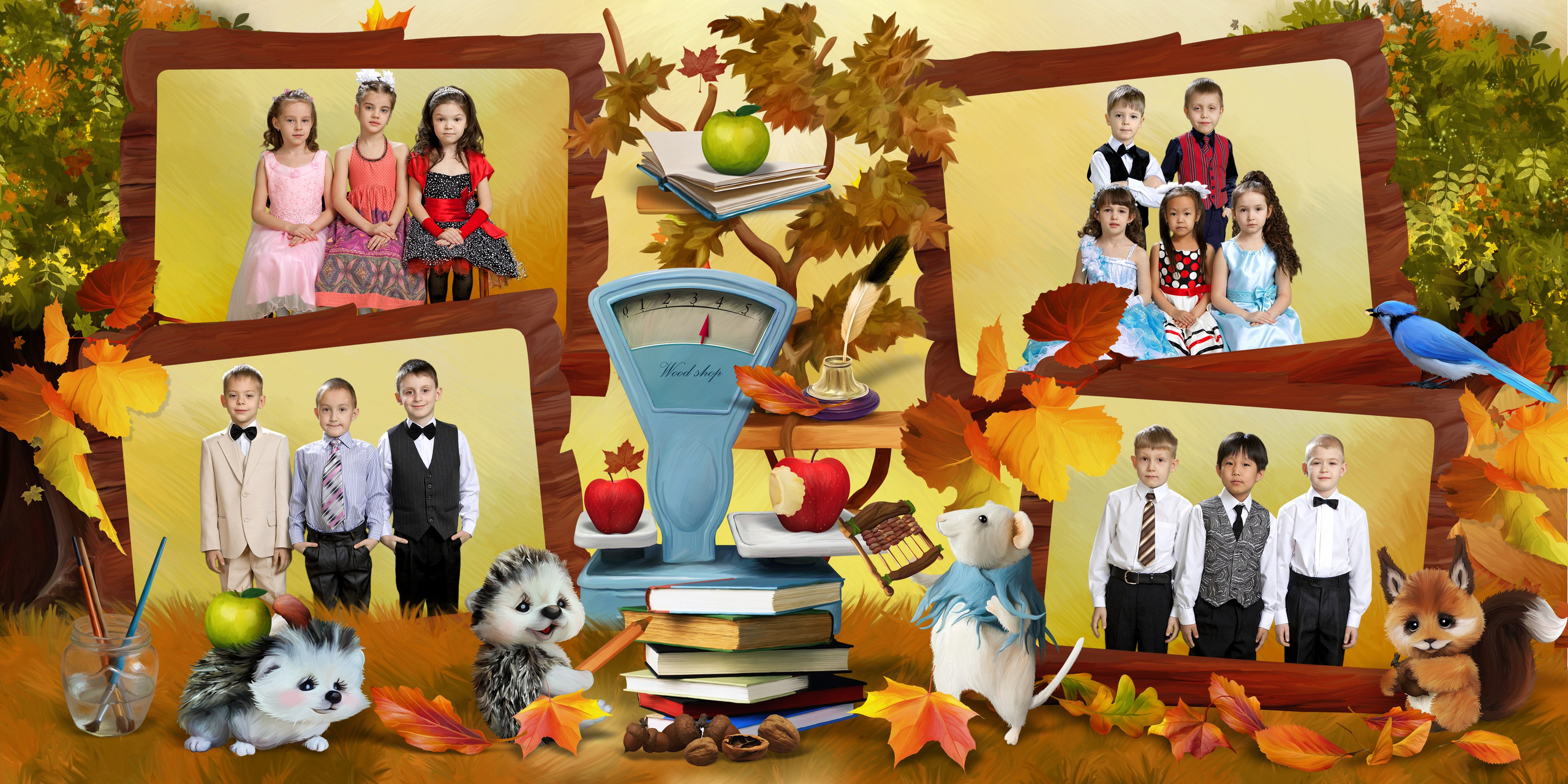 Шаблон 13 для детского сада «Лесная сказка 2». Medlori fotobook Выпускные альбомы в Липецке Лариса Медведева