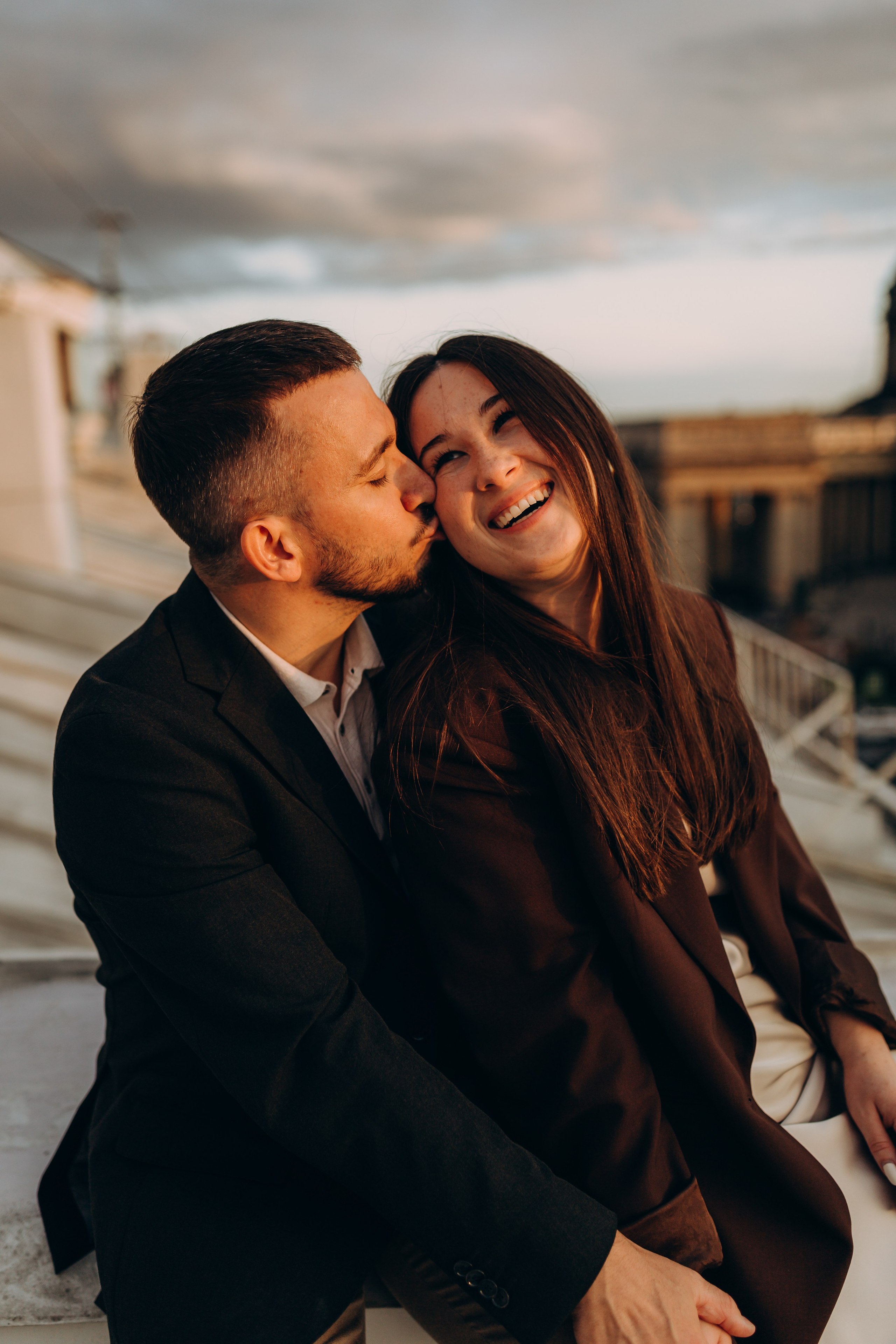 LoveStory на крышах Питера. Фотограф Санкт-Петербург Князева Елизавета